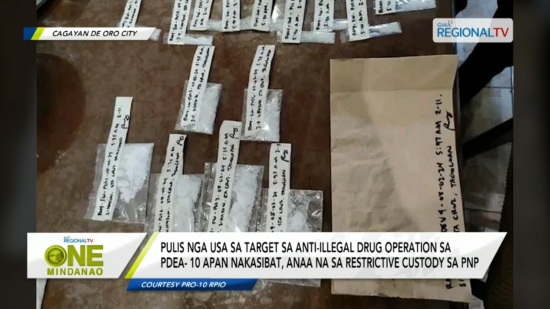 Pulis nga usa sa target sa PDEA- 10 nga nakasibat, anaa sa restrictive custody sa PNP