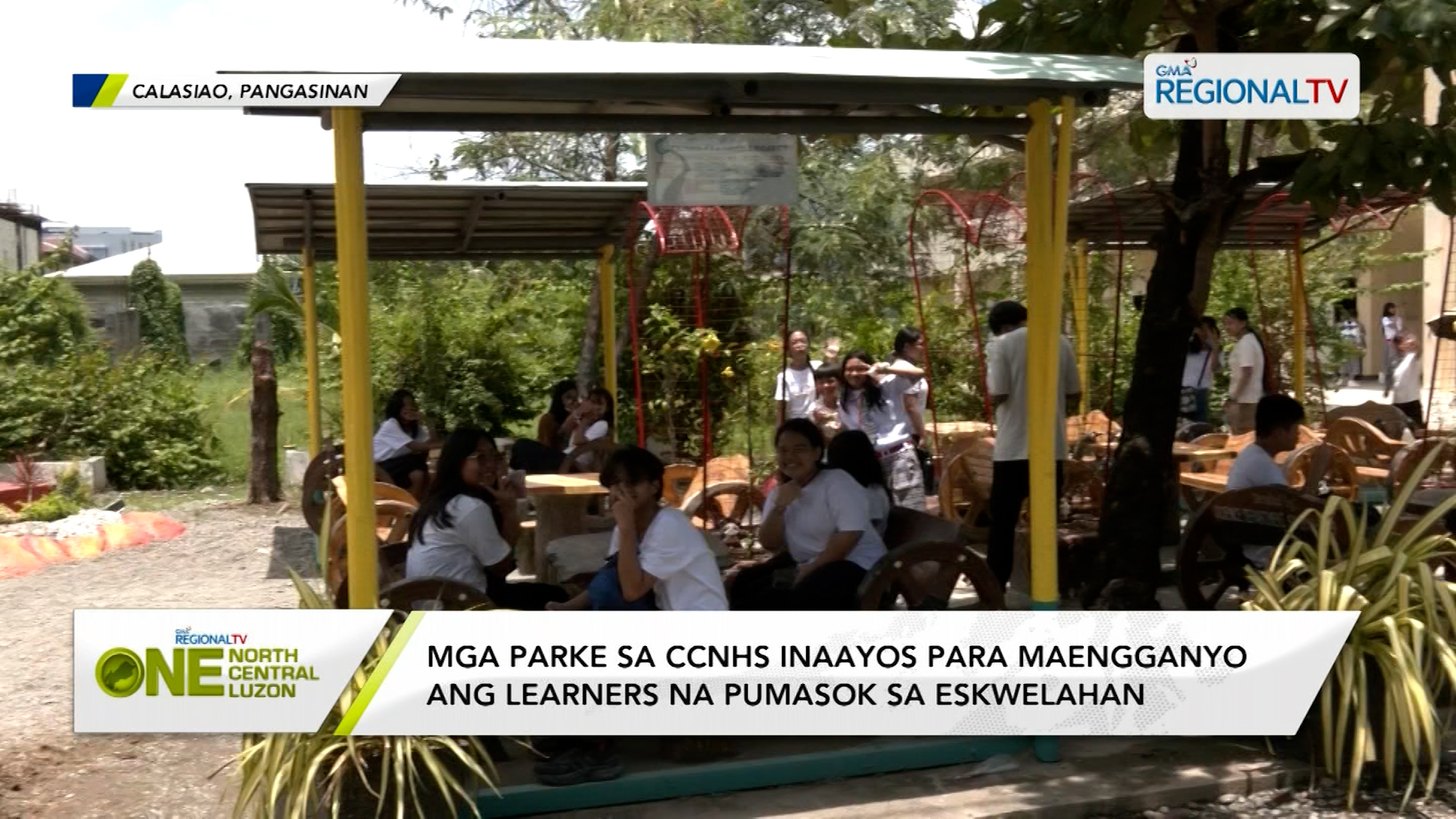 Mga parke sa Calasiao Comprehensive NHS, inaayos