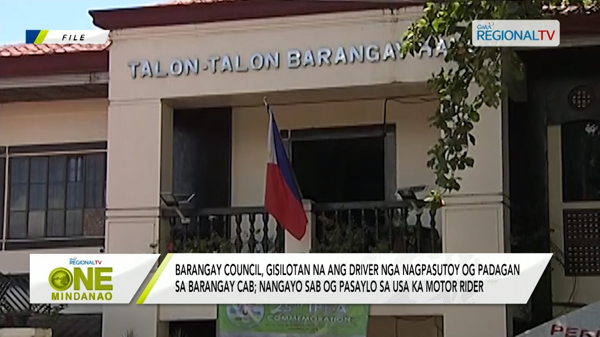Barangay Cab sa Zamboanga City, nagpasutoy og dagan sa Zamboanga Sibugay