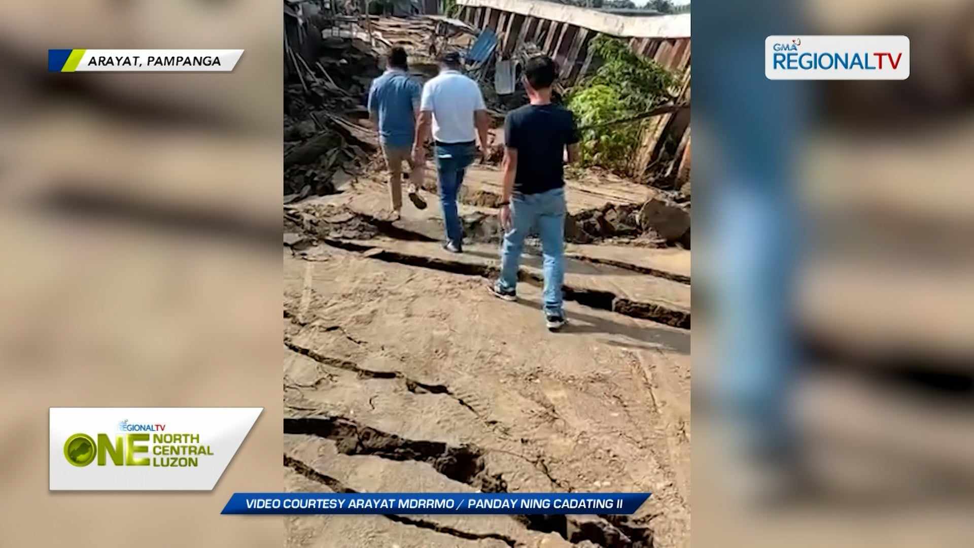 Riverbank sa isang barangay sa Arayat, Pampanga, gumuho