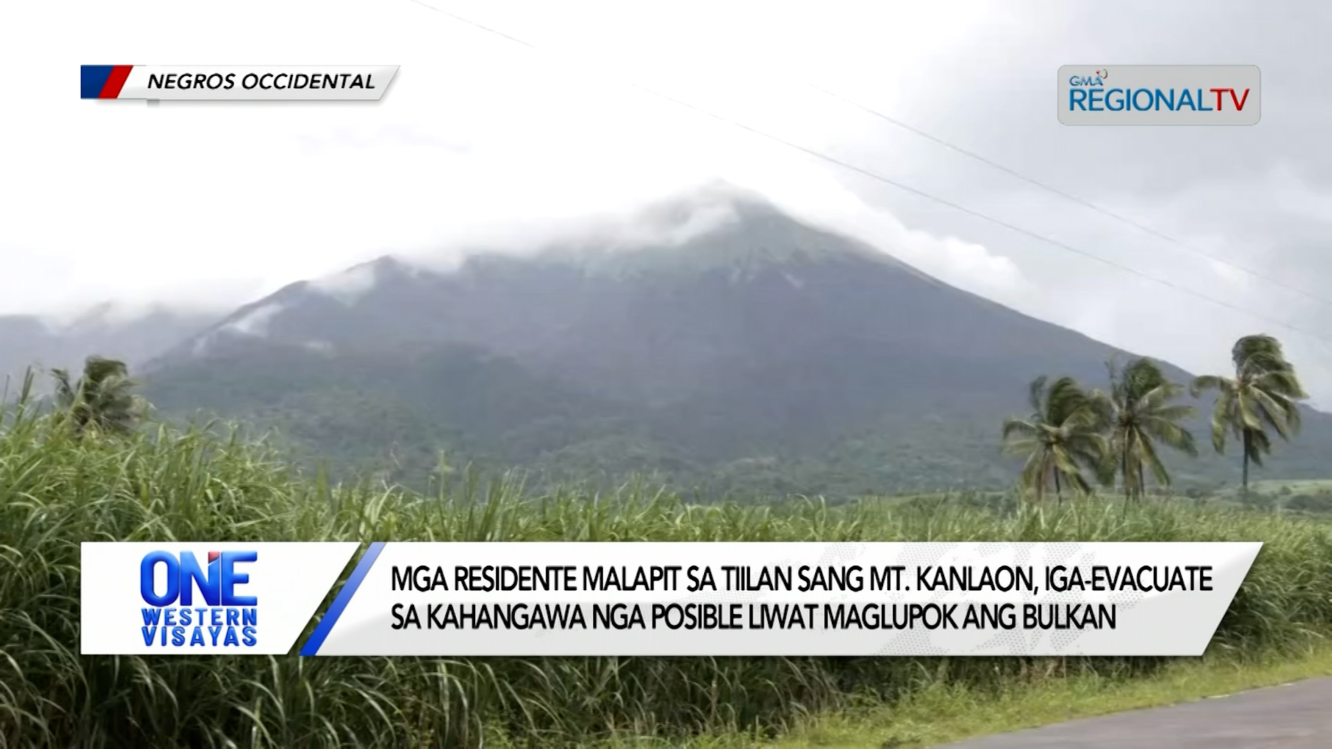 Mga residente malapit sa Mt. Kanlaon iga-evacuate; bulkan posible liwat maglupok