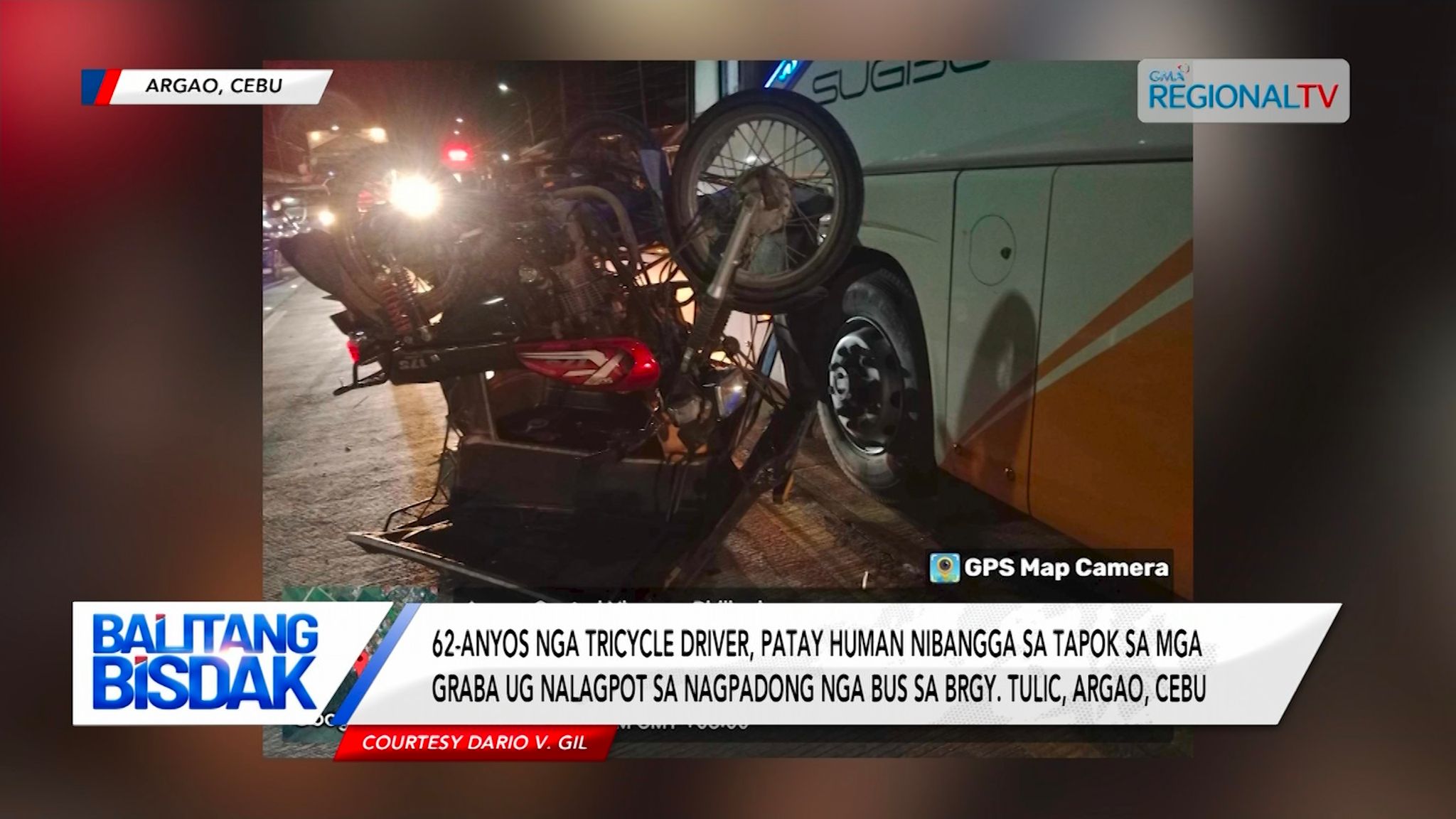 62-anyos nga tricycle driver, nadisgrasya sa Argao patay