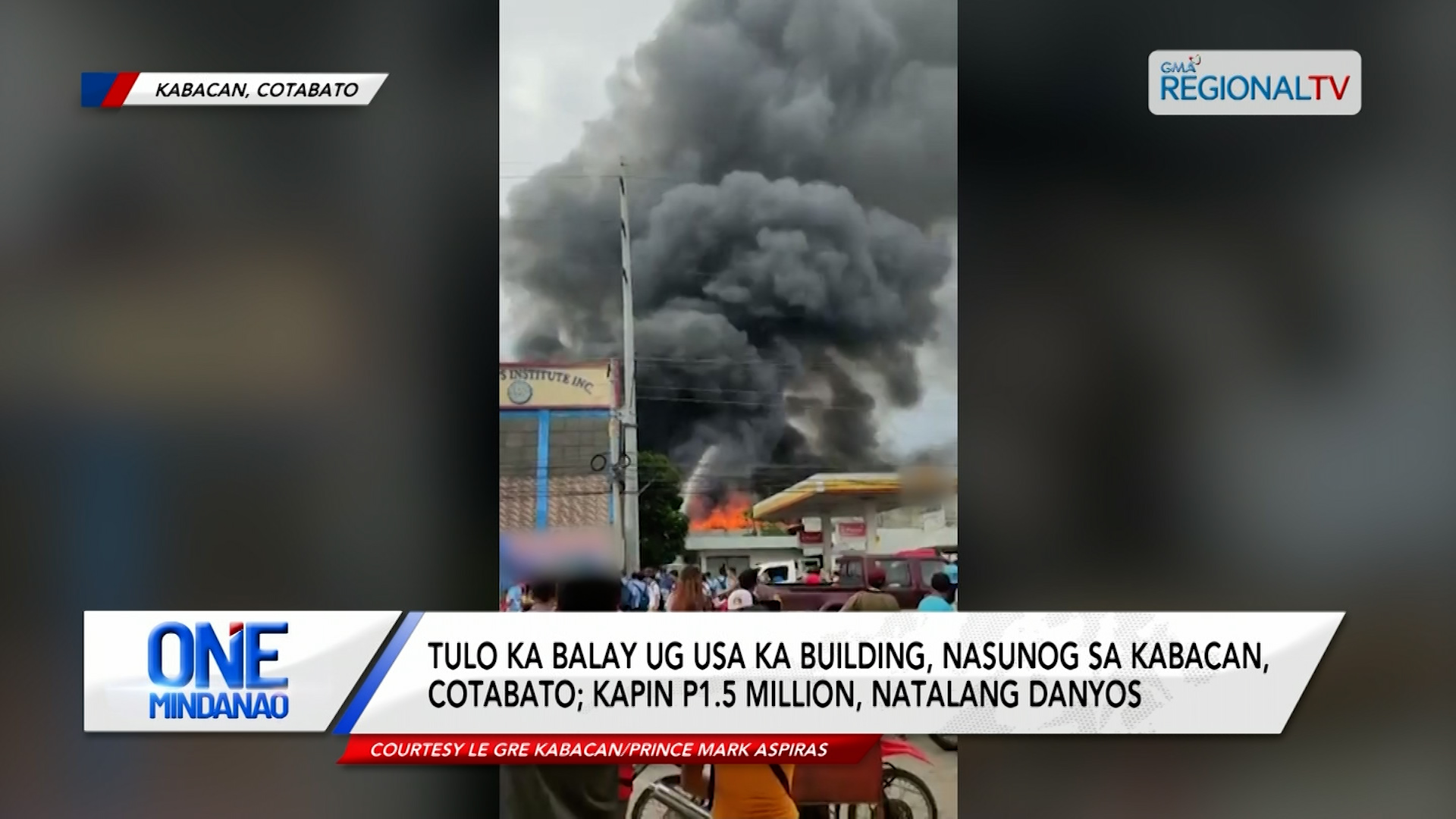 Tulo ka balay ug usa ka building, nasunog sa Kabacan, Cotabato