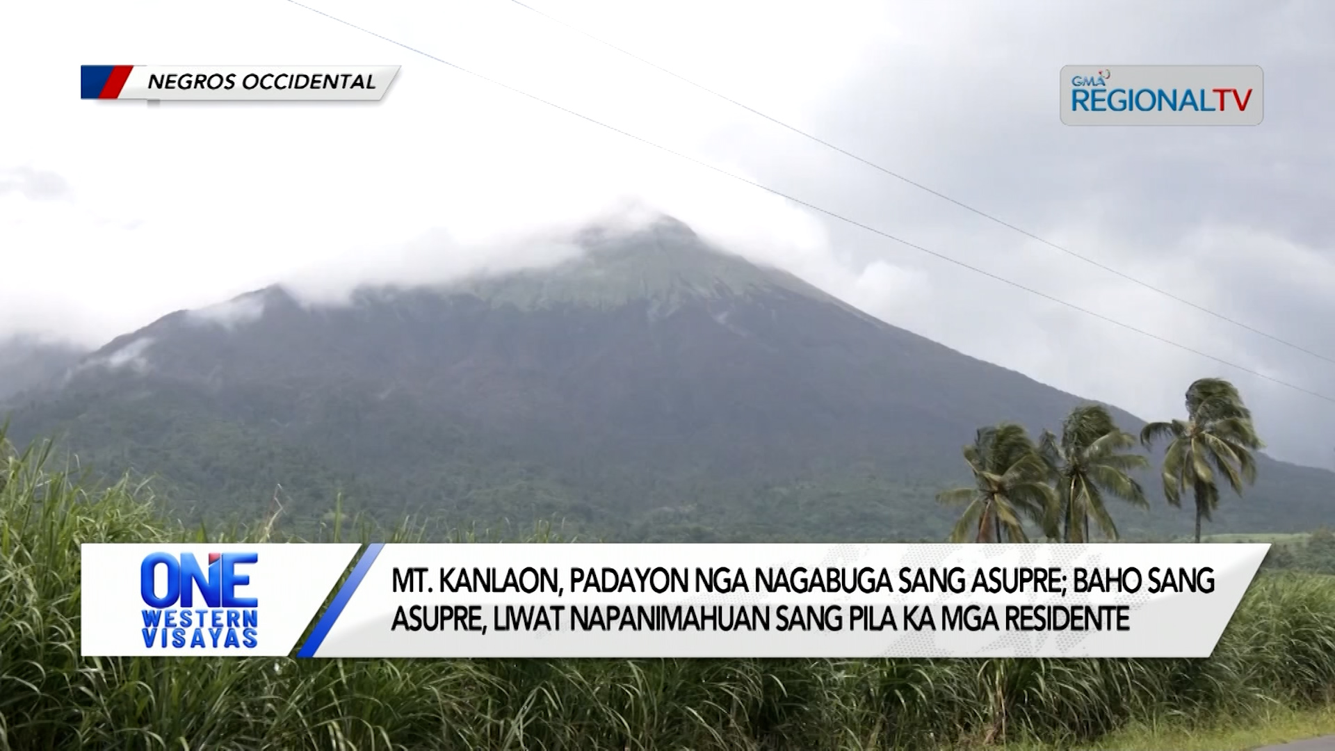 Mt. Kanlaon padayon nagabuga sang asupre; baho sang asupre, liwat napanimahuan