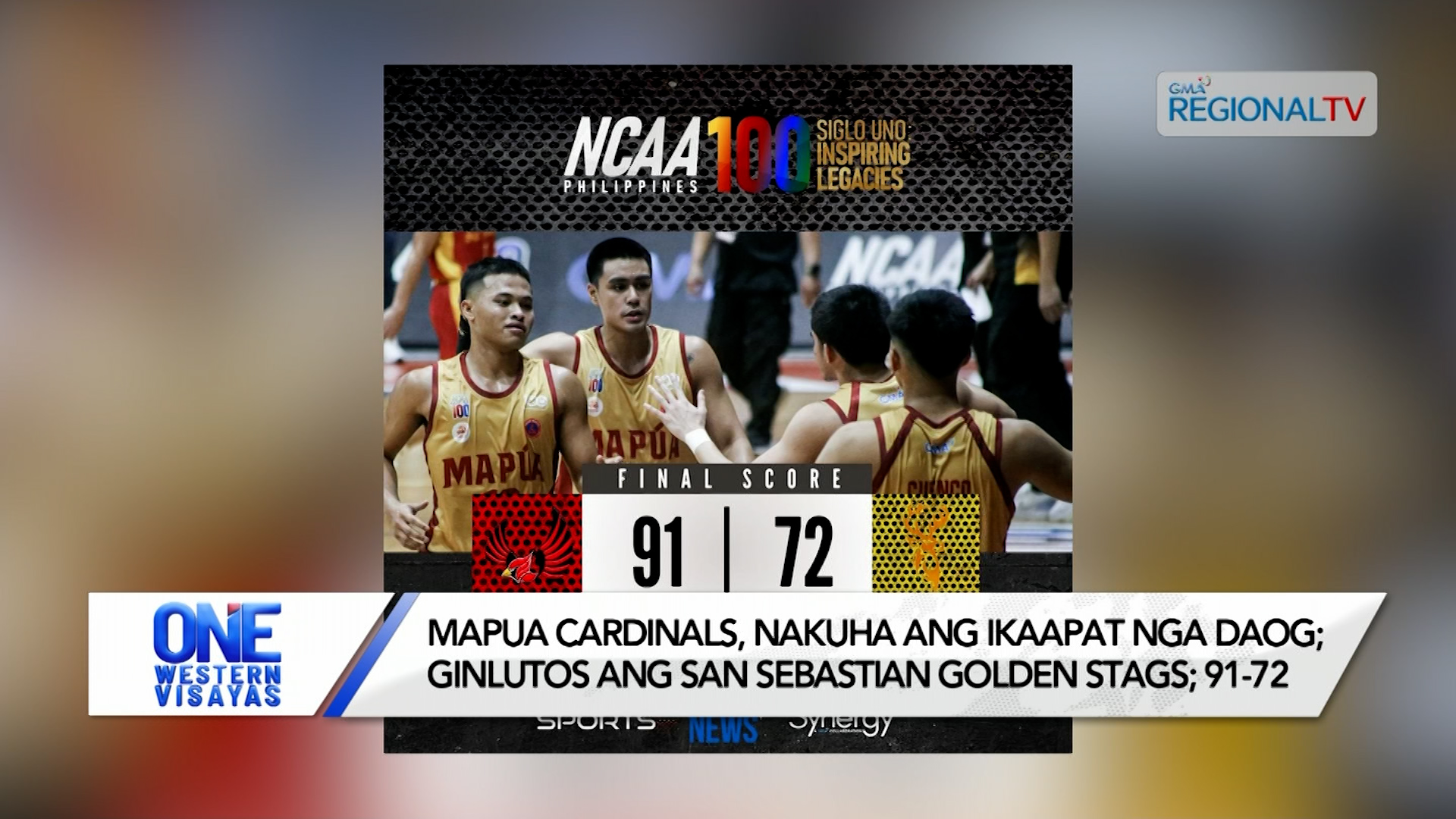 Mapua Cardinals, ginlutos ang san Sebastian Golden Stags; 91-72