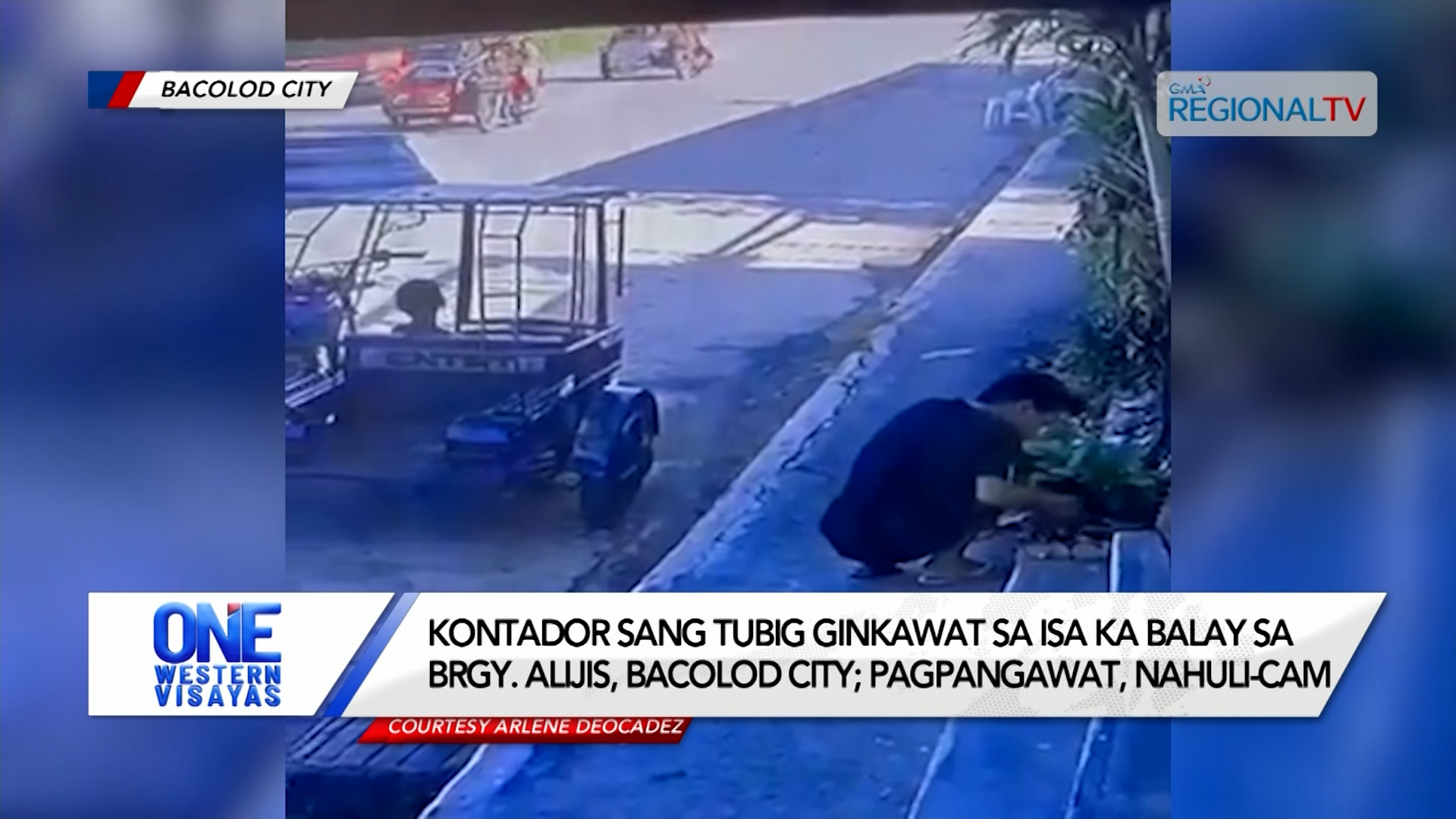 Pagpangawat sang kontador sang tubig sa Brgy. Alijis, Bacolod City, nahuli-cam