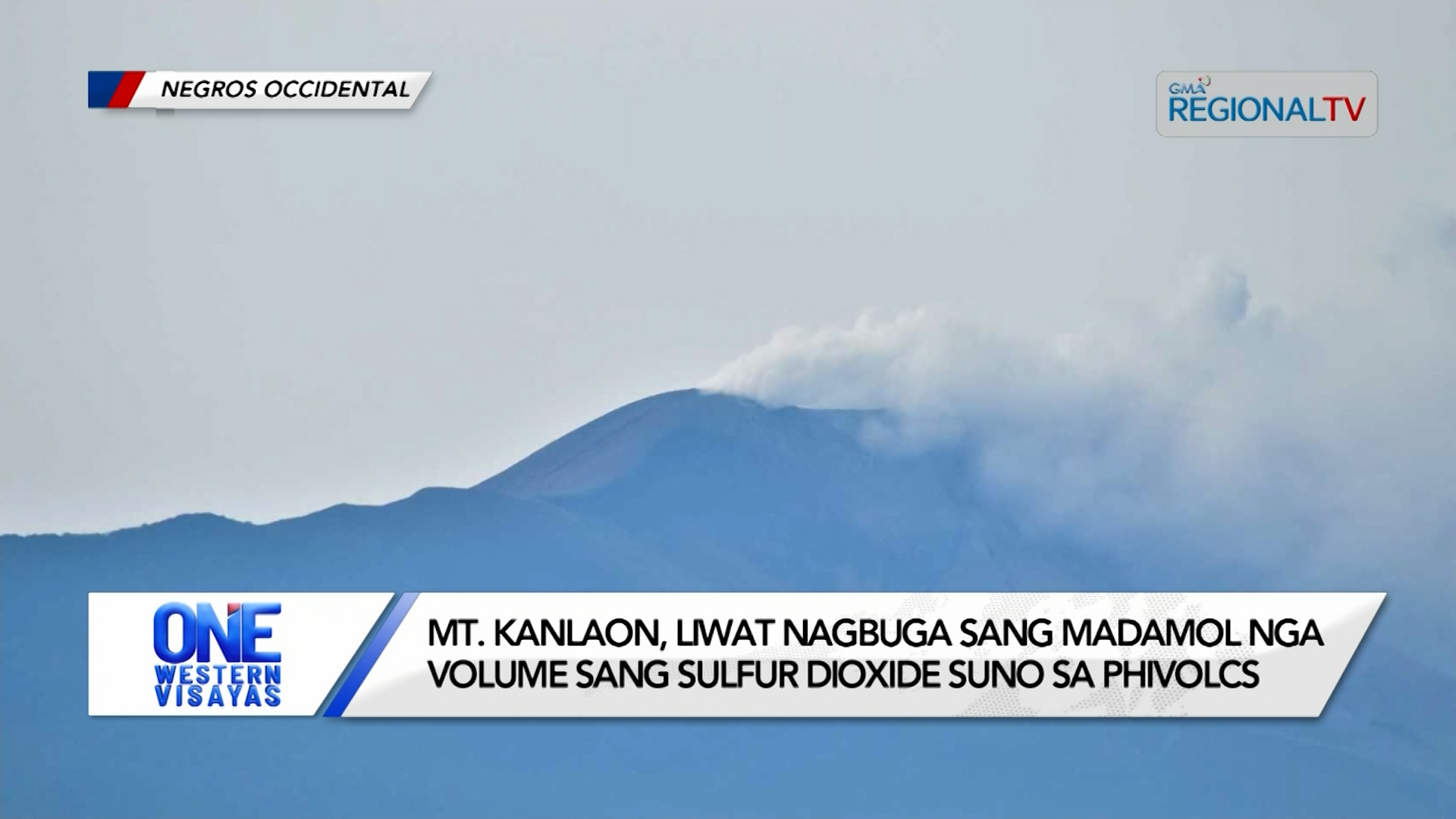 Mt. Kanlaon, liwat nagbuga sang madamol nga sulfur dioxide suno sa PHIVOLCS