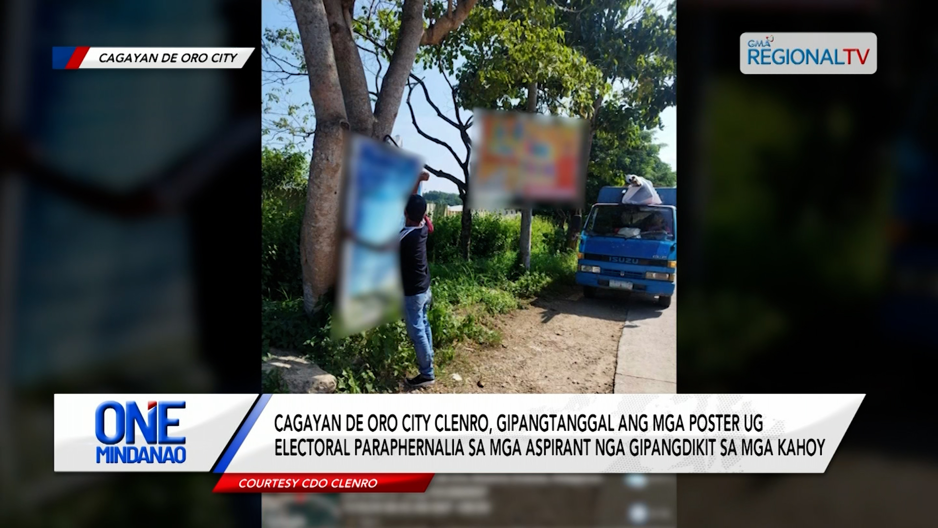 CLENRO, gipangtanggal ang mga poster ug electoral paraphernalia sa mga aspirant