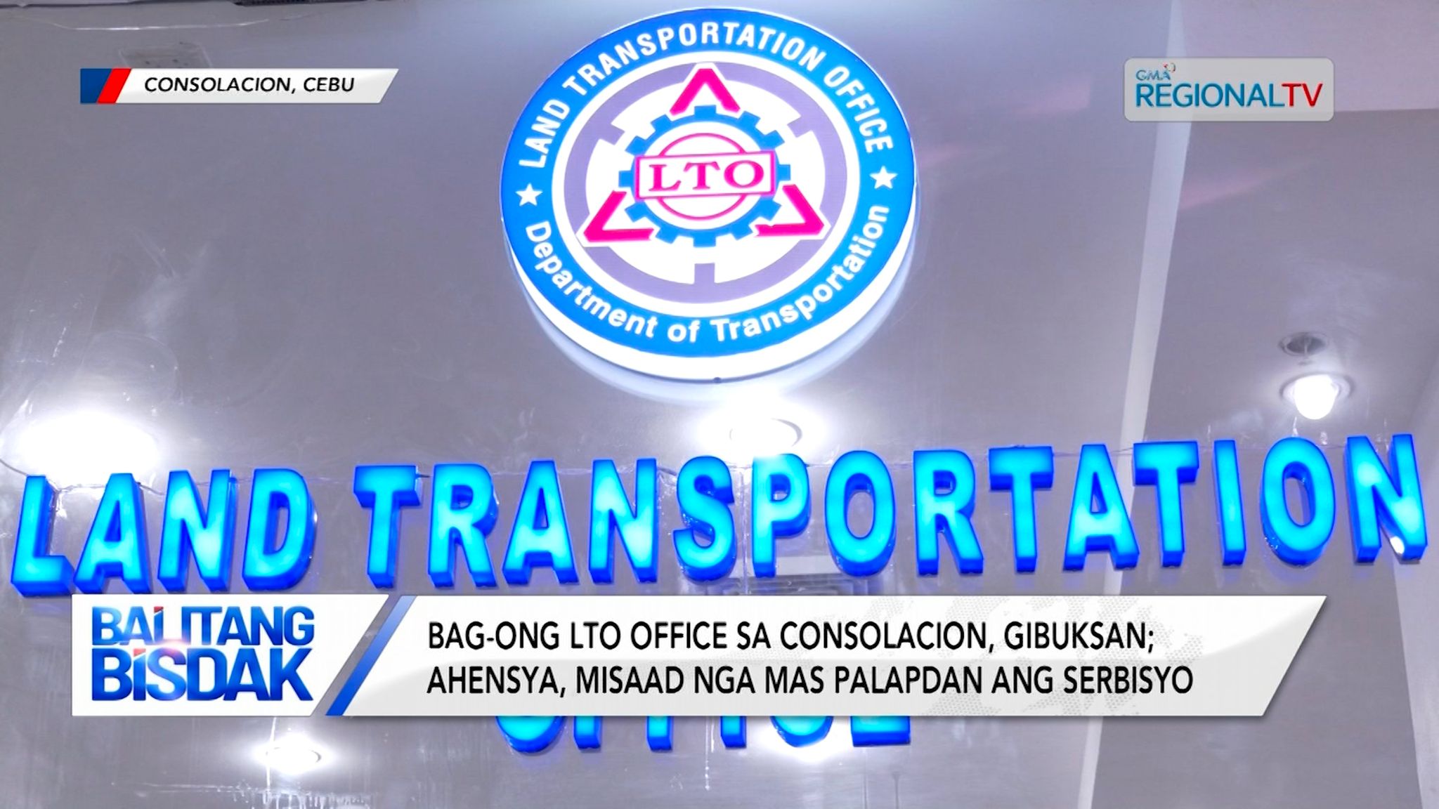 Bag-ong opisina sa LTO sa Consolacion, gi-ablihan na