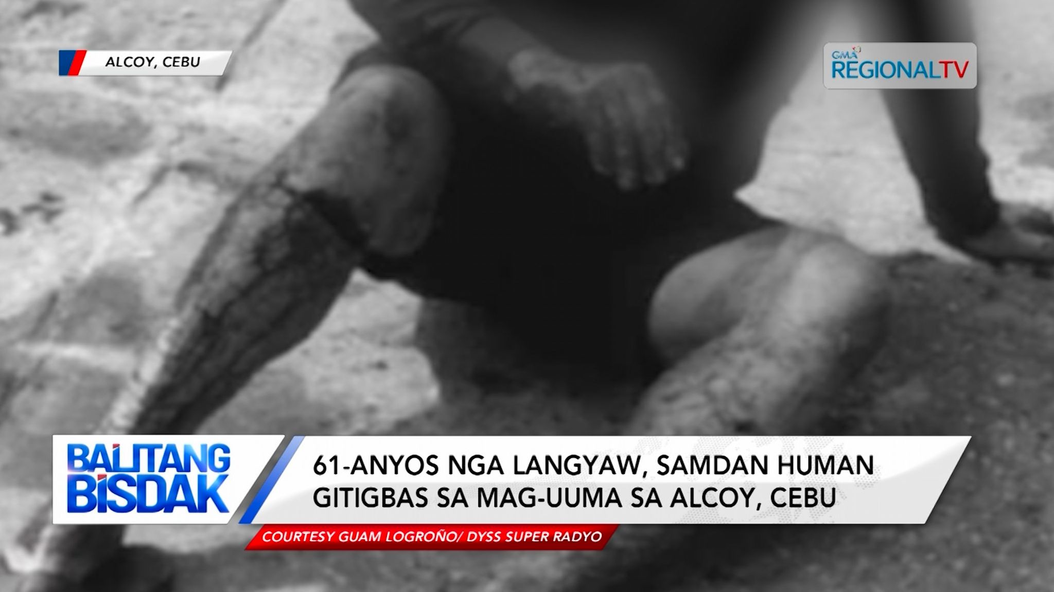61-anyos nga langyaw, samdan human gitigbas sa mag-uuma sa Alcoy, Cebu