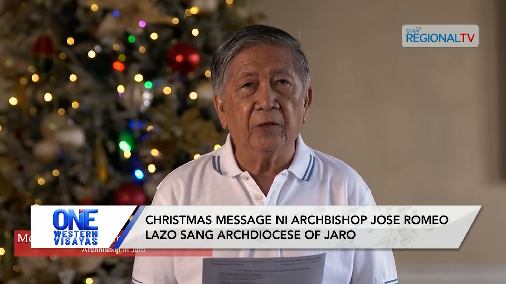 Christmas message ni Archbishop Jose Romeo Lazo sang Archdiocese of Jaro
