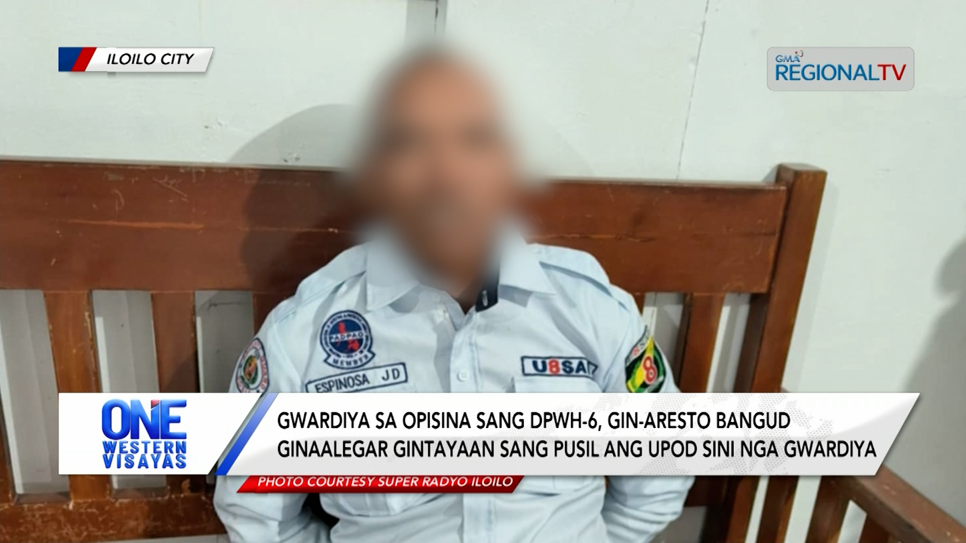 Gwardiya sa opisina sang DPWH-6 gin-aresto, ginaalegar pagpanaya sang pusil