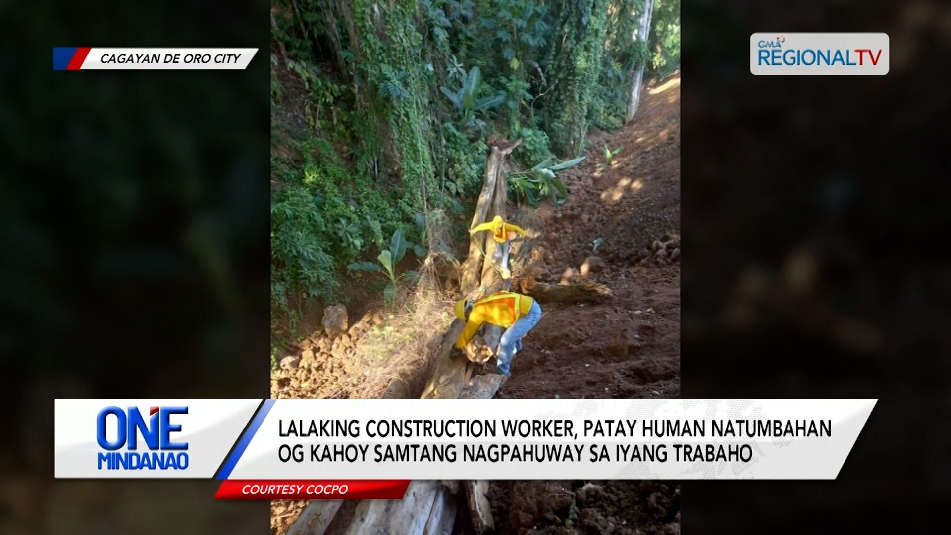 Lalaking construction worker, patay human natumbahan og kahoy