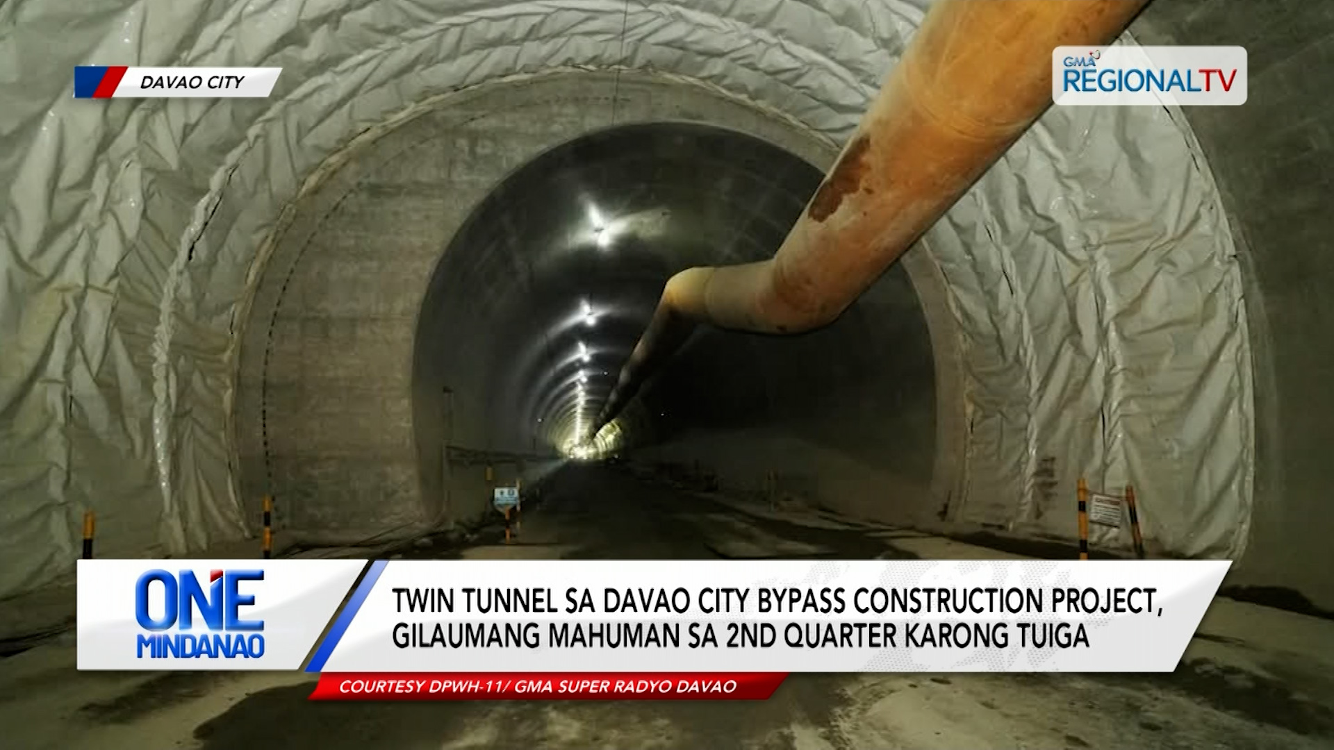 Twin tunnel sa Davao City Bypass Construction Project, gilaumang mahuman