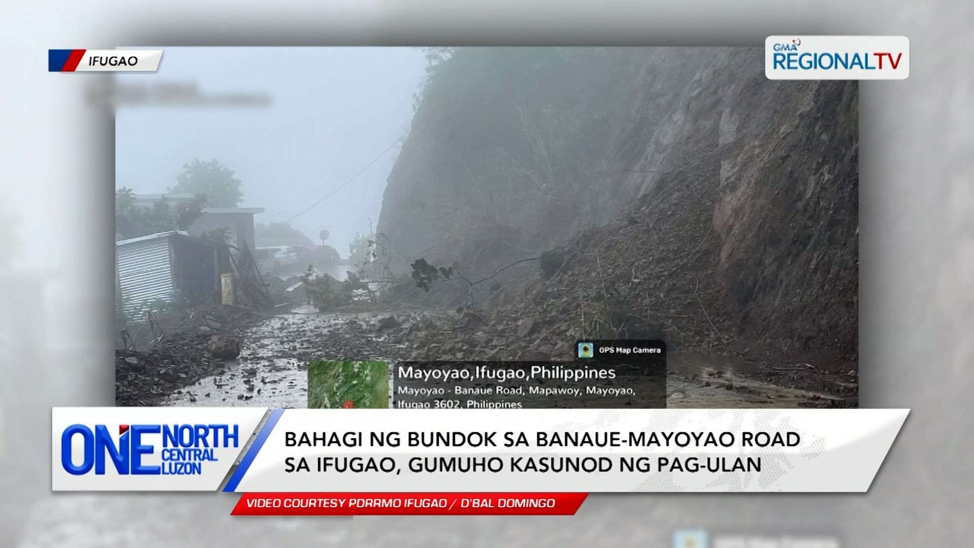 Bahagi ng bundok sa Ifugao, gumuho kasunod ng pag-ulan