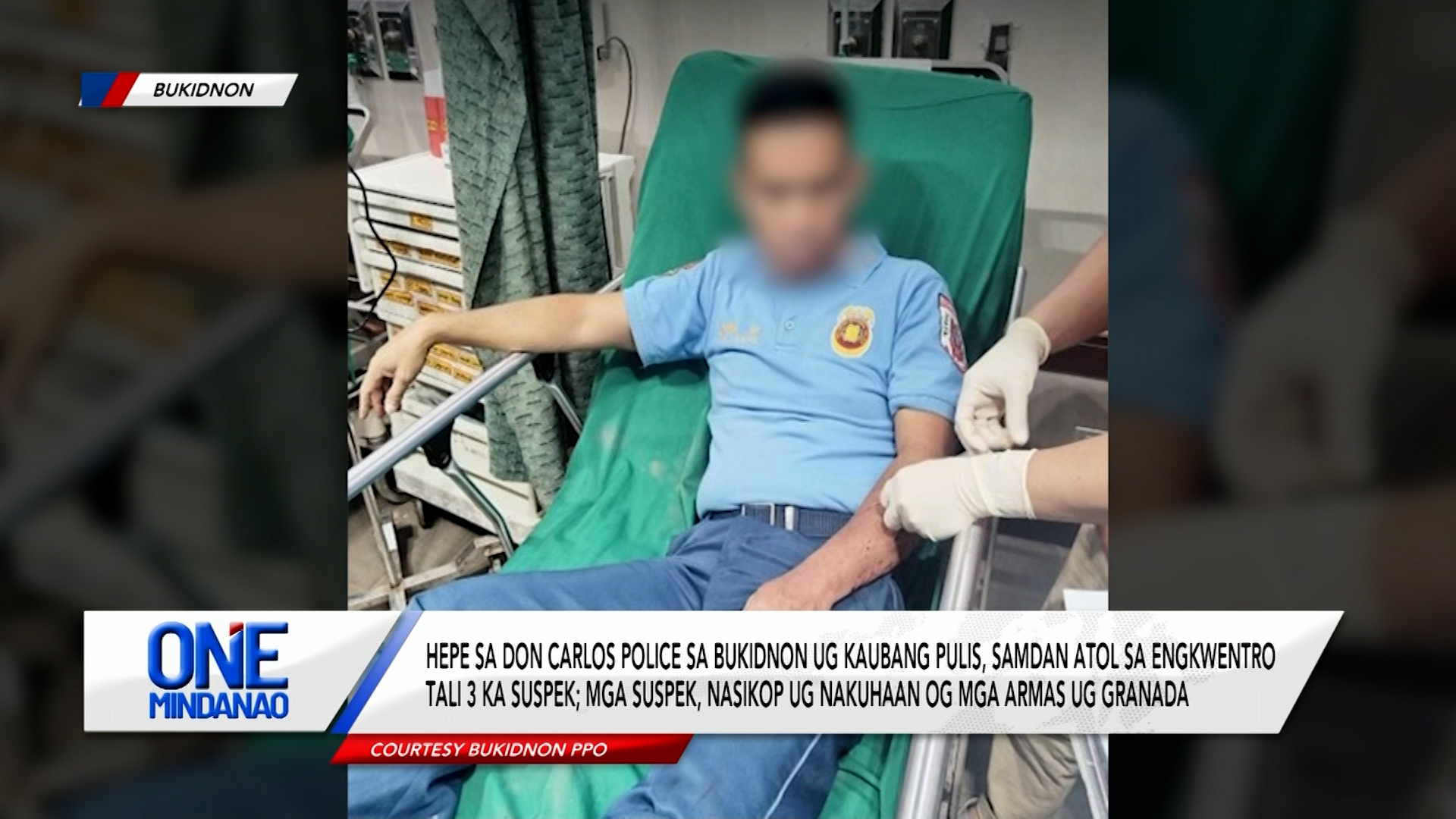 Hepe sa Bukidnon ug kaubang pulis, samdan sa engkwentro