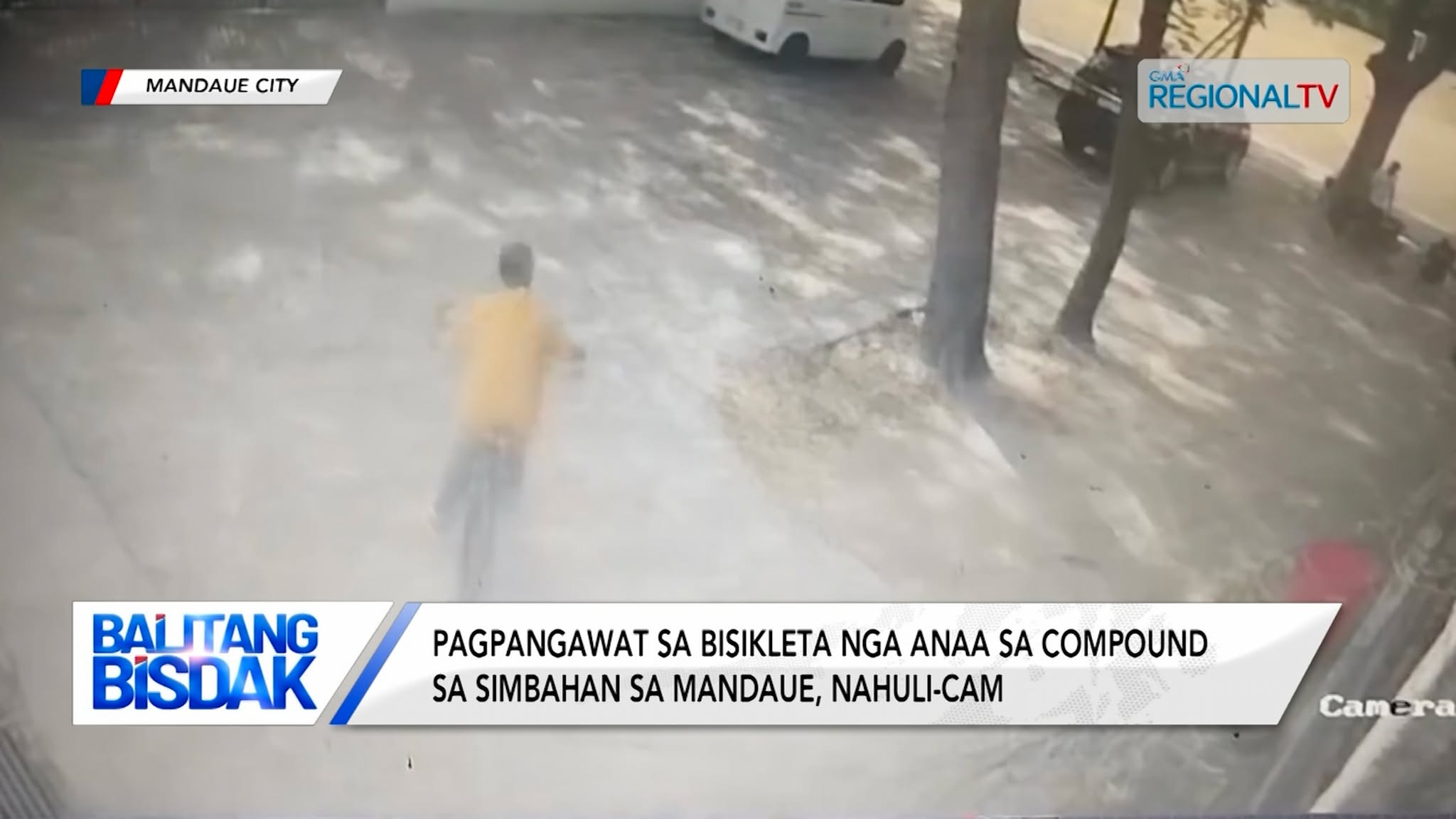 Pagpangawat sa bisikleta sa simbahan sa Mandaue City, nahuli-cam
