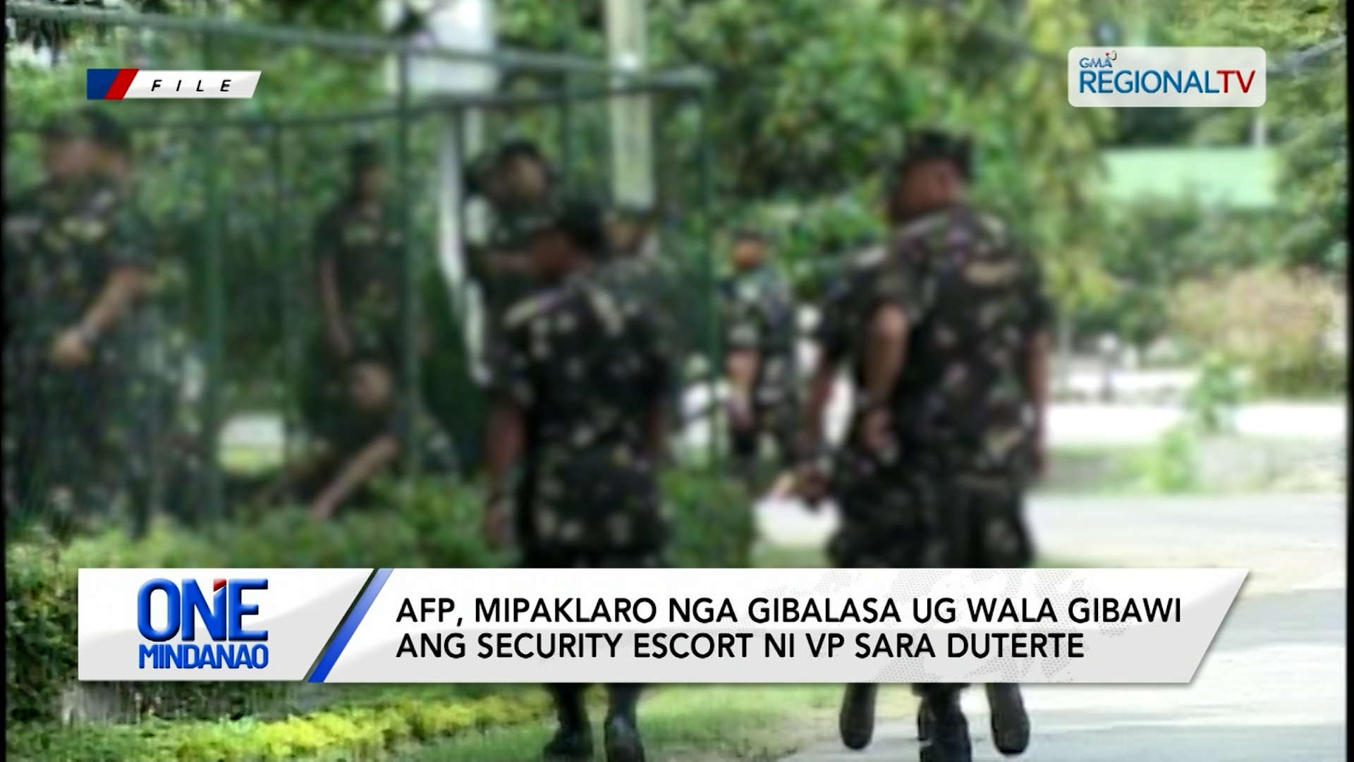 AFP, mipaklaro nga gibalasa ug wala gibawi ang security escort ni VP Sara Duterte