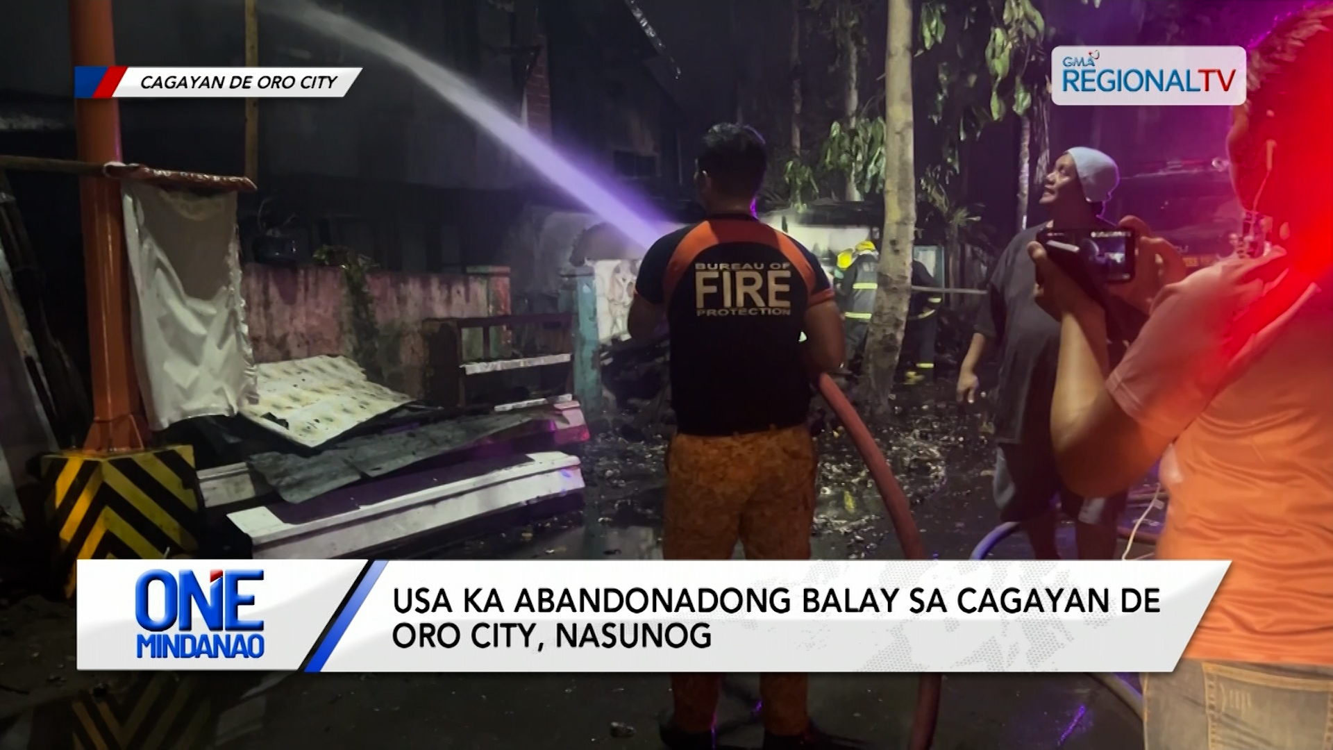 Usa ka abandonadong balay sa Cagayan de Oro City, nasunog