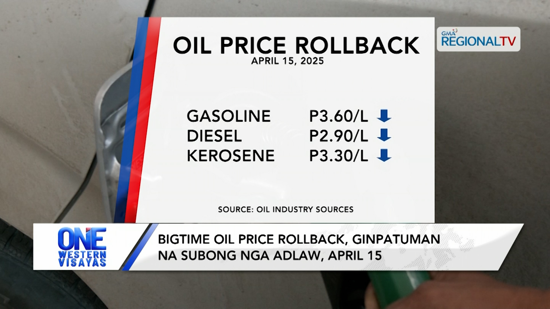 Bigtime oil price rollback, ginpatuman na subong nga adlaw, April 15