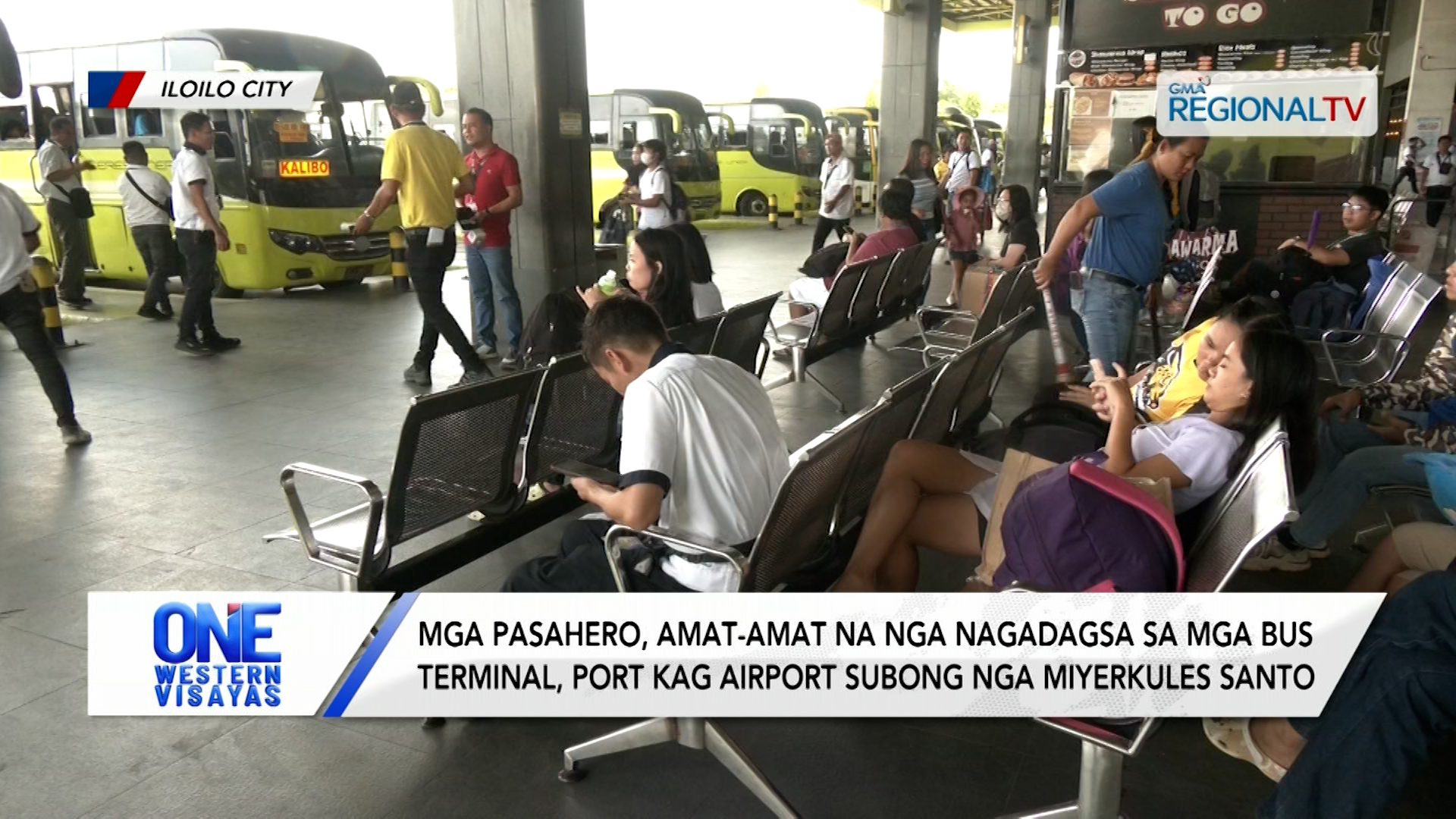 Mga pasahero, amat-amat na nga nagadagsa sa mga bus terminal, port kag airport