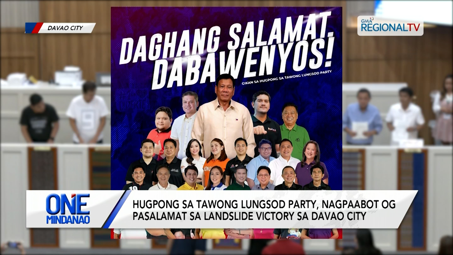Hugpong sa Tawong Lungsod Party, nagpaabot og pasalamat sa Davao City