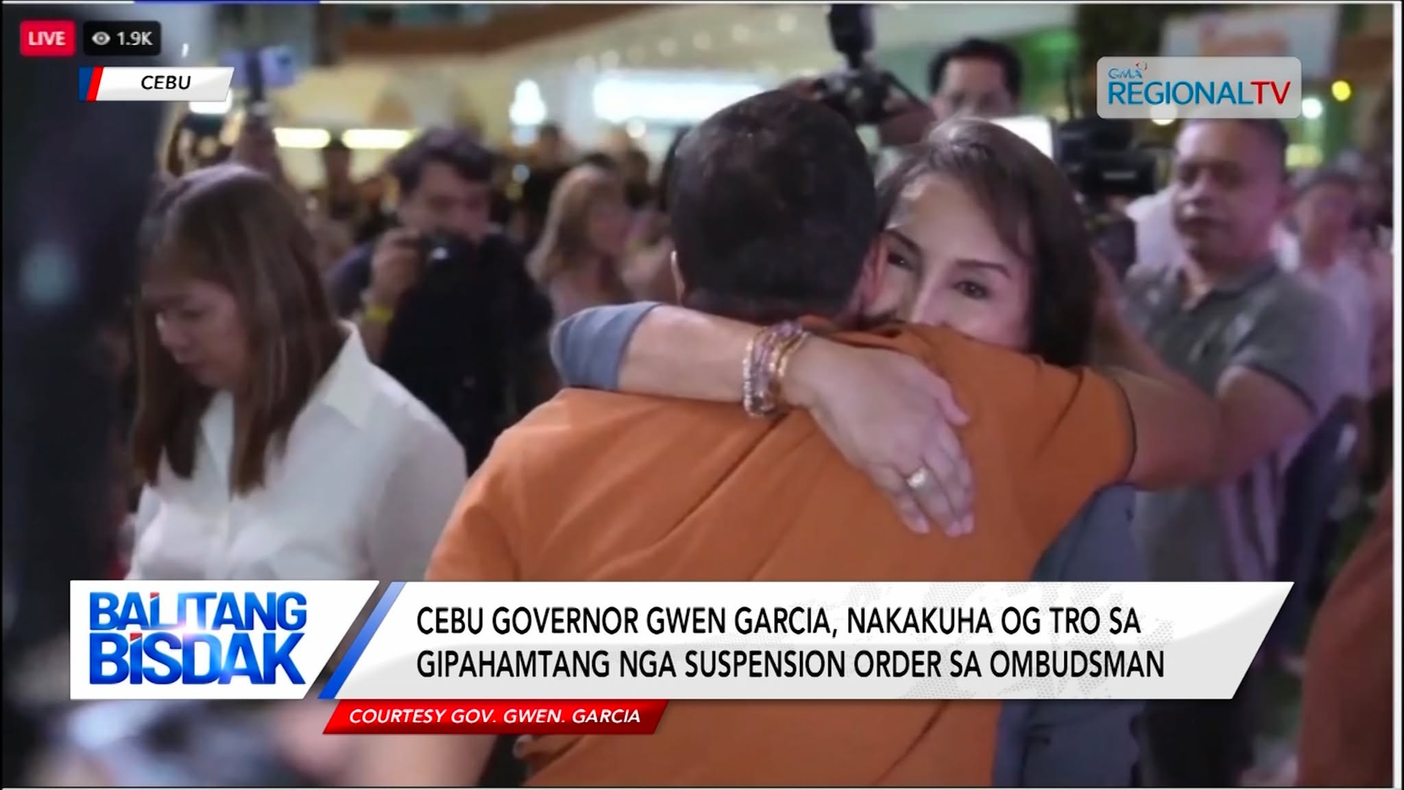 Cebu Gov. Gwen Garcia Mipakita sa Unang Higayon human ang Resulta sa Piniliay.