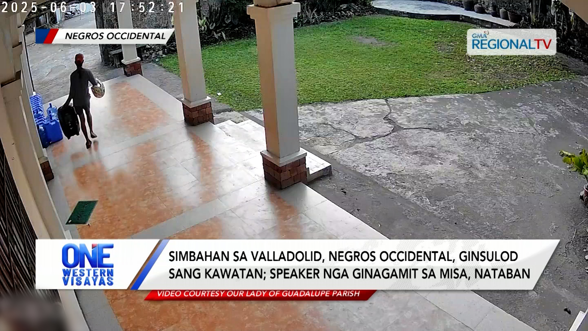 Simbahan sa Valladolid, Negros Occidental, ginsulod sang kawatan; nahuli-cam