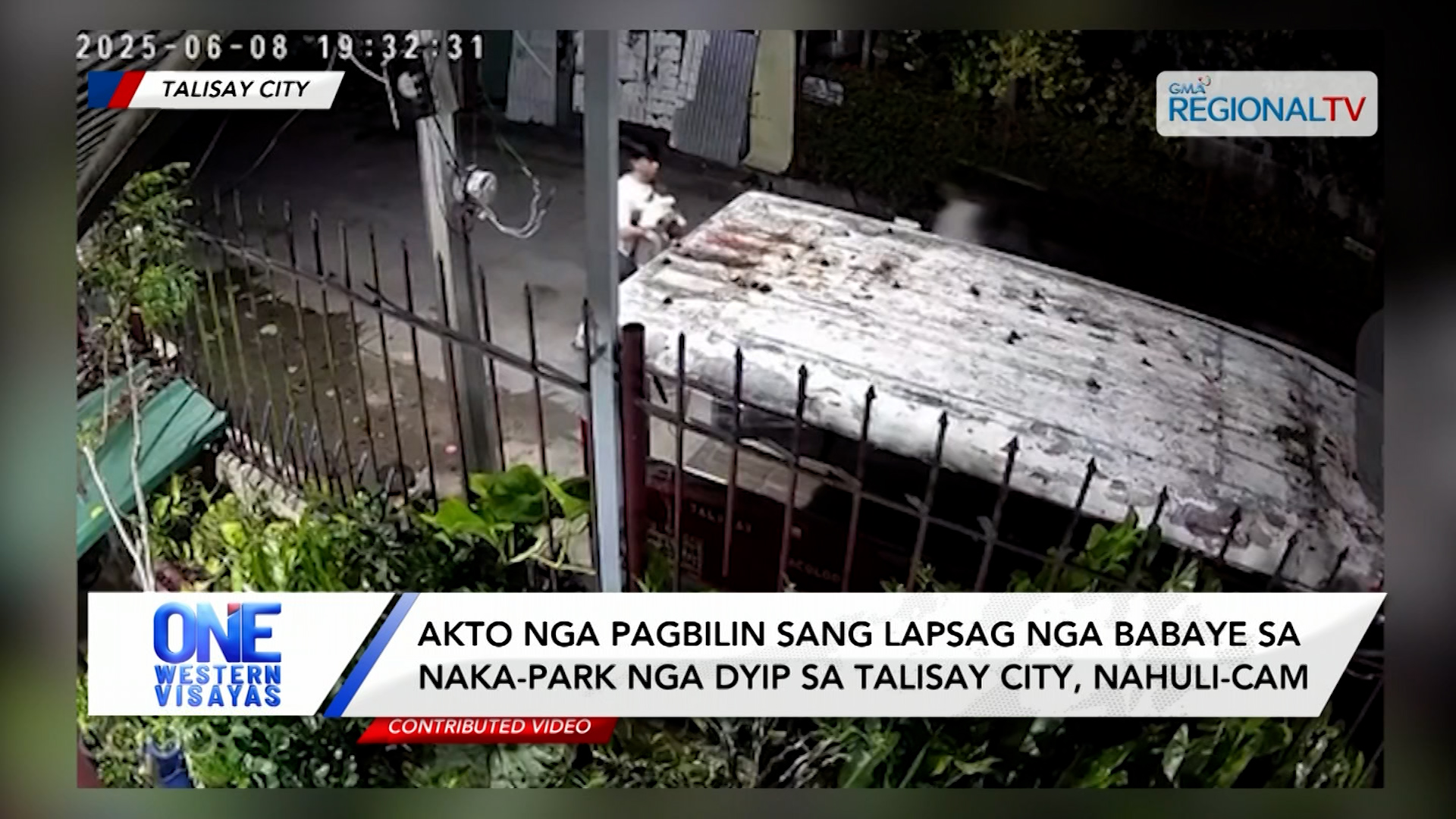 Akto nga pagbilin sang lapsag sa naka-park nga dyip sa Talisay City, nahuli-cam