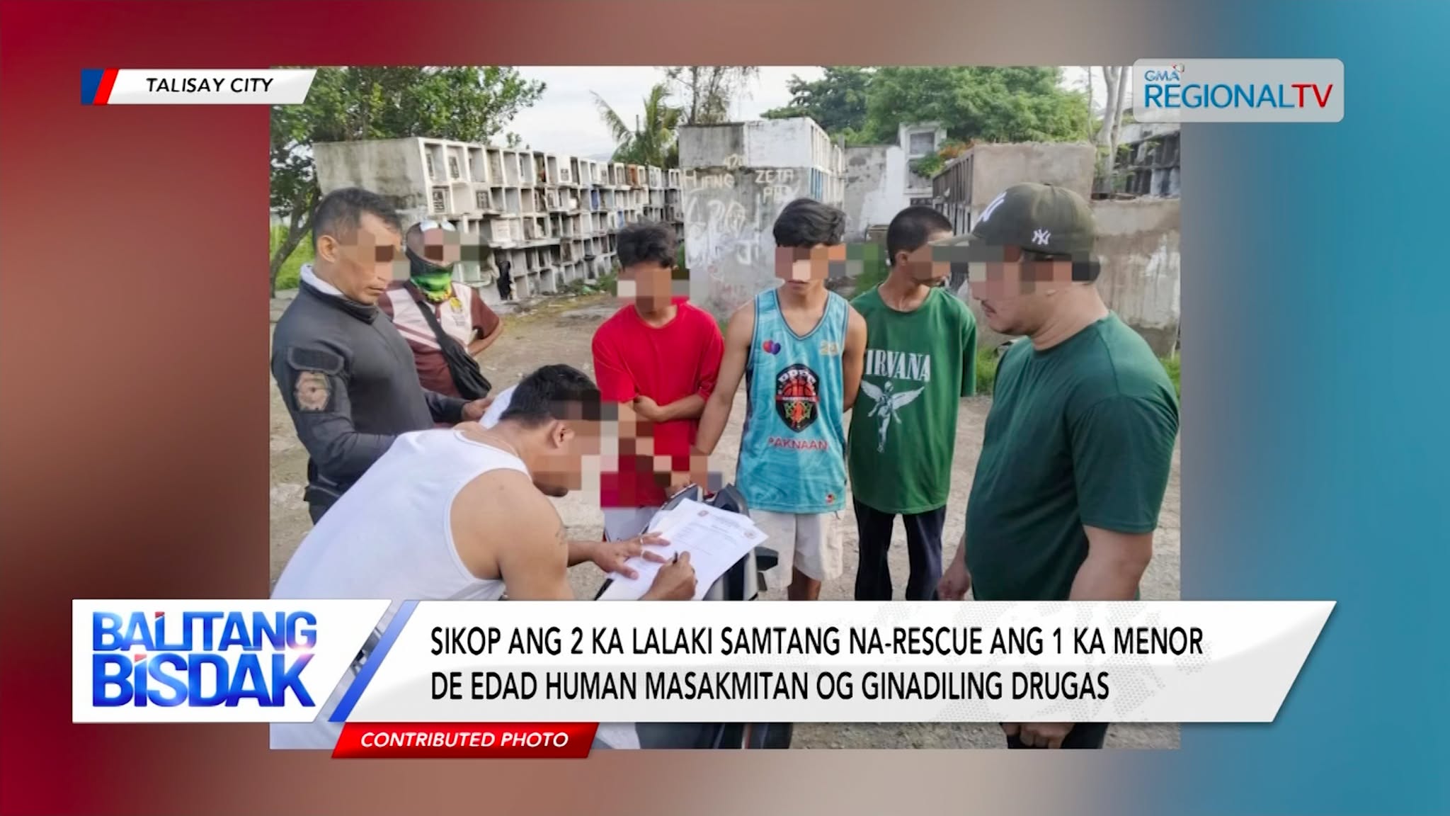 Menor de edad, na-rescue samtang 2 ka lalaki, sikop human masakmitan og drugas