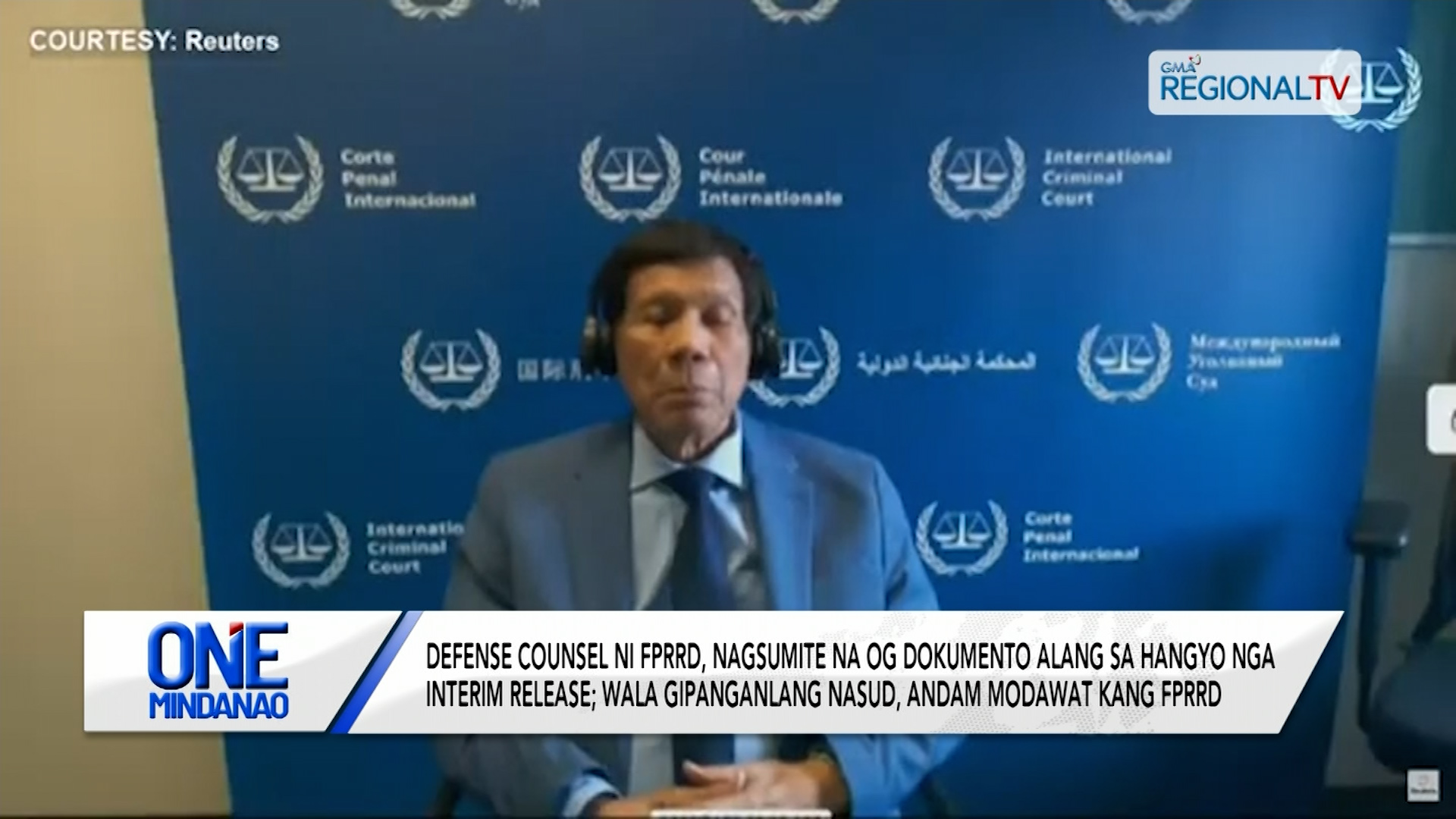 Defense Counsel ni FPRRD, nagsumite na og dokumento alang sa interim release