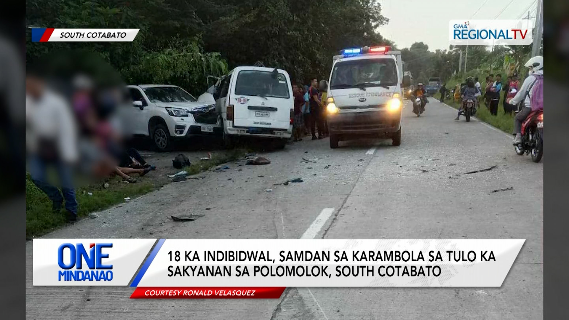 18 ka indibidwal, samdan sa karambol sa Polomolok, South Cotabato