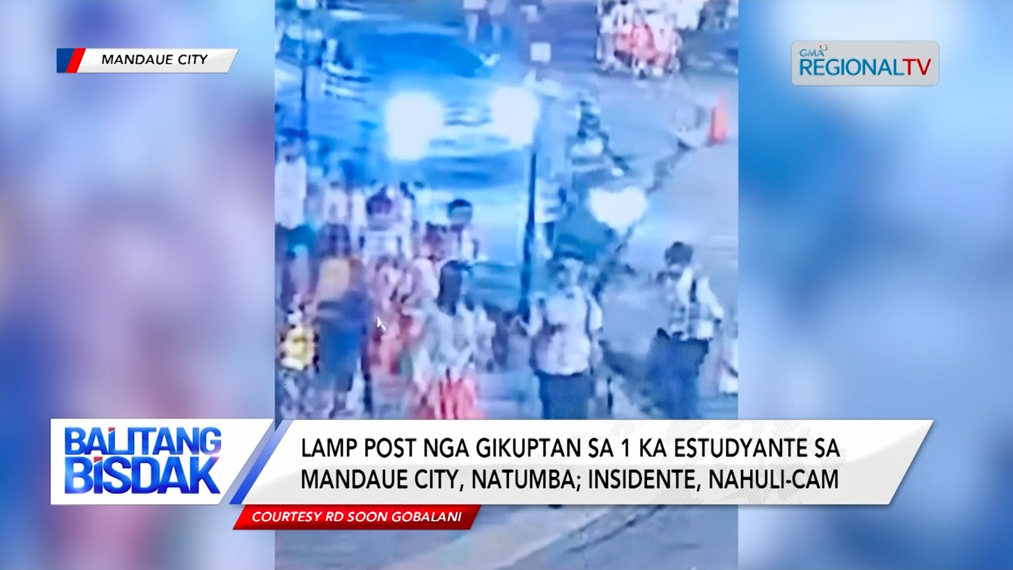 Natumbang lamp post, lakip sa proyekto sa kanhi administrasyon sa Mandaue City