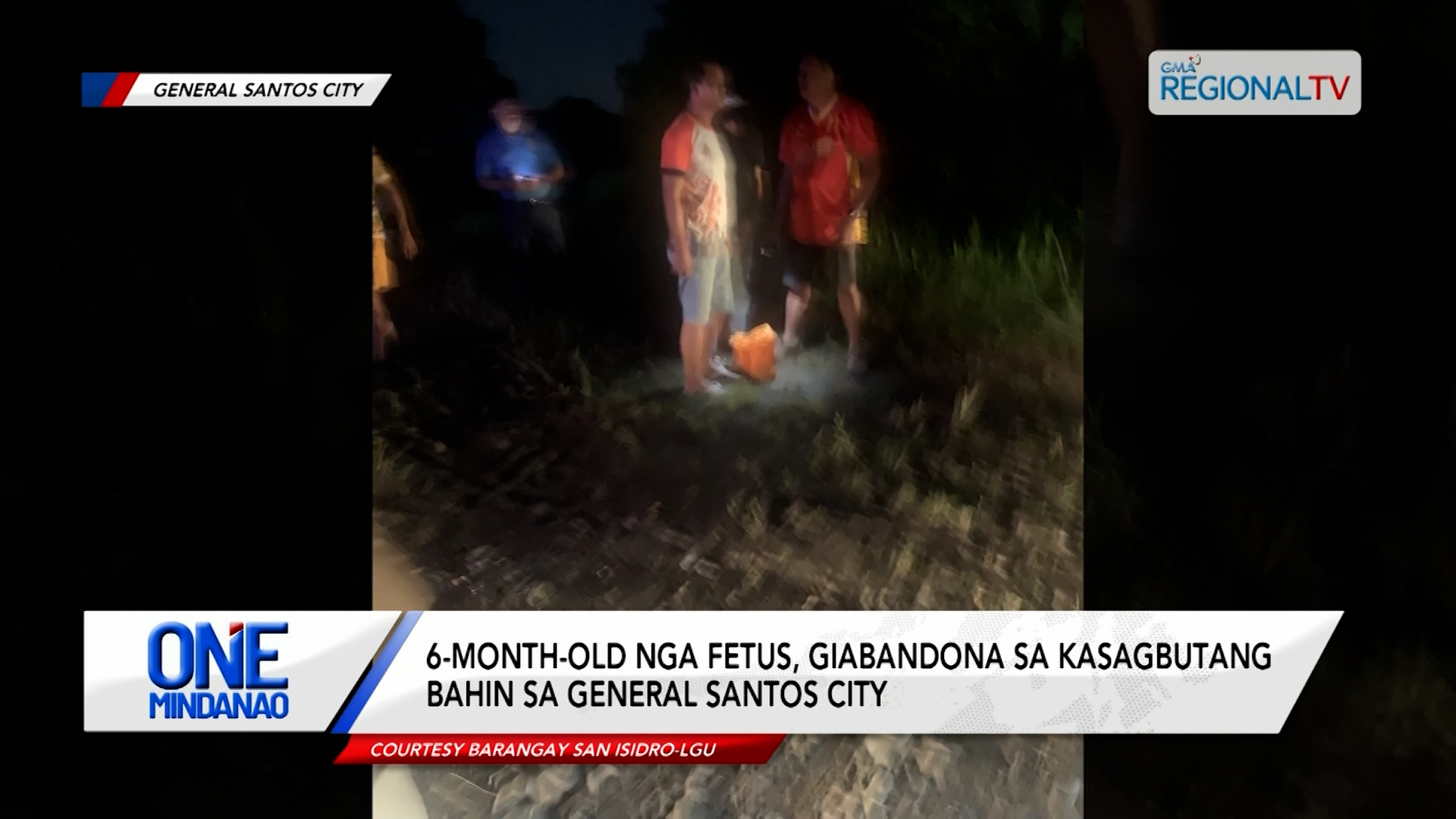 6-month-old nga fetus, giabandona sa kasagbutang bahin sa General Santos City