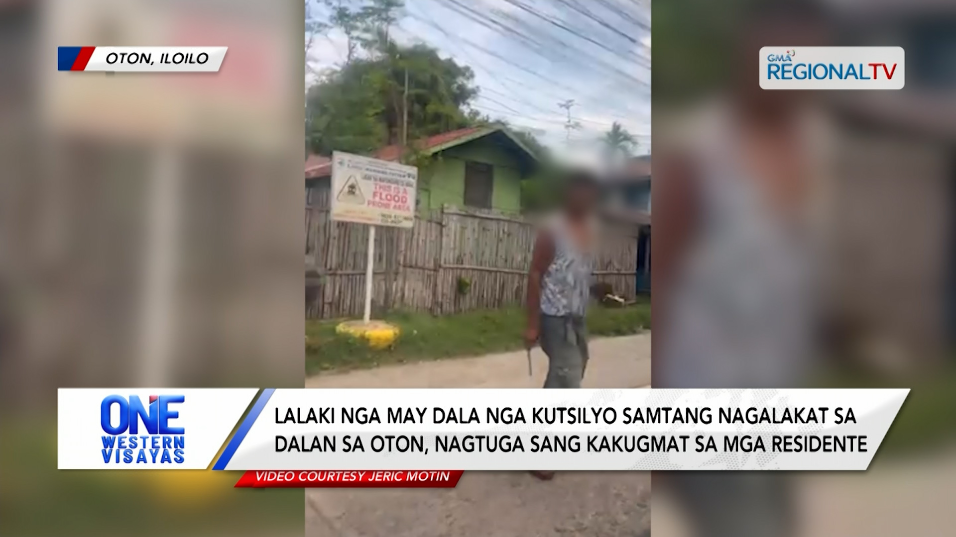 Lalaki nga may dala nga kutsilyo sa Oton, nagtuga sang kakugmat sa mga residente