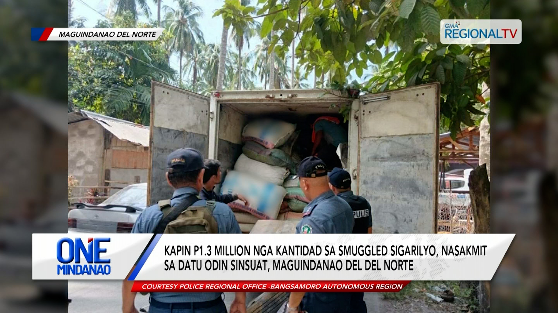 P1.3 Million nga kantidad sa smuggled sigarilyo, nasakmit sa Datu Odin Sinsuat | One Mindanao