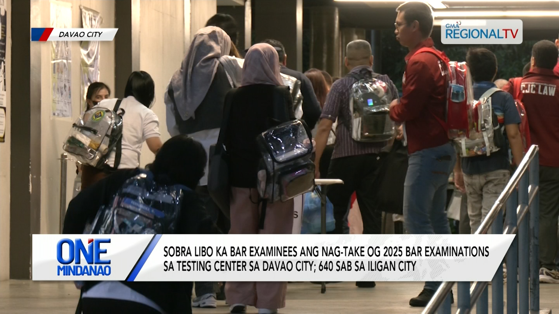 Sobra libo ka Bar examinees ang nag-take og 2025 Bar Examinations sa testing center | One Mindanao