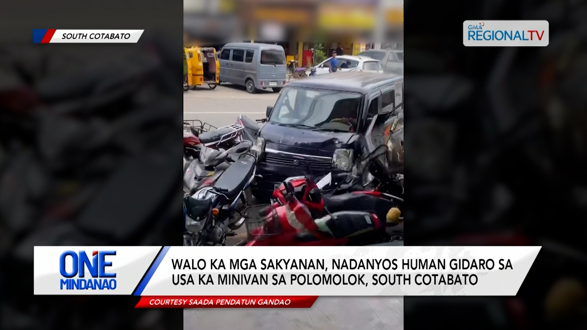Walo ka mga sakyanan, nadanyos human gidaro sa usa ka minivan | One Mindanao