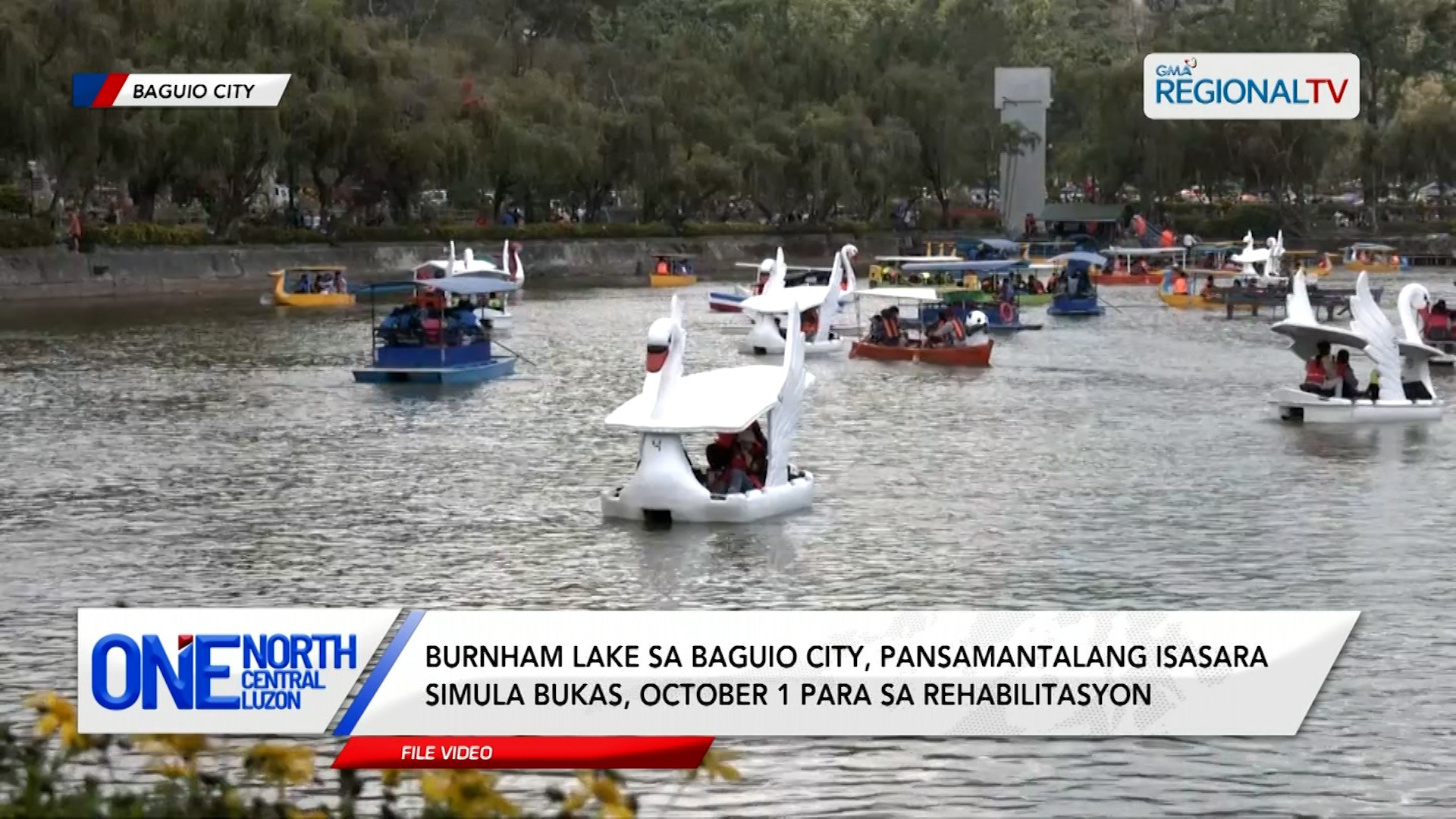 Burnham lake sa Baguio City, pansamantalang isasara simula October 1 | One North Central Luzon