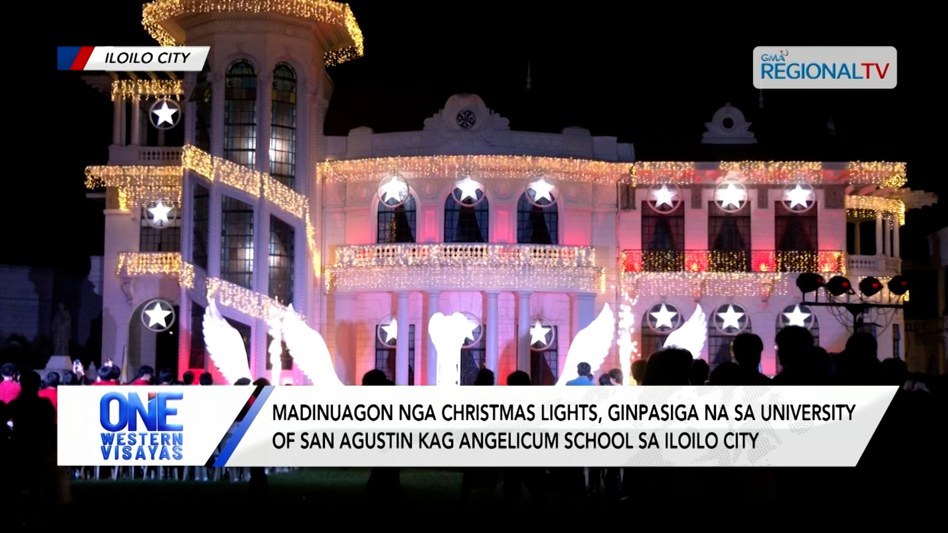 Christmas lights ginpasiga na sa University of San Agustin kag Angelicum School| One Western Visayas