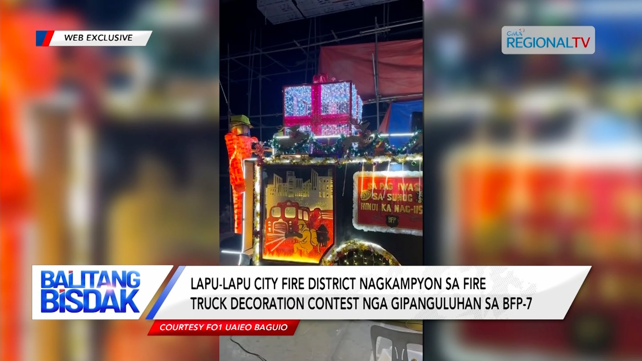 Lapu-Lapu City Fire District, Nagkampyon sa Fire Truck Decoration Contest | Balitang Bisdak
