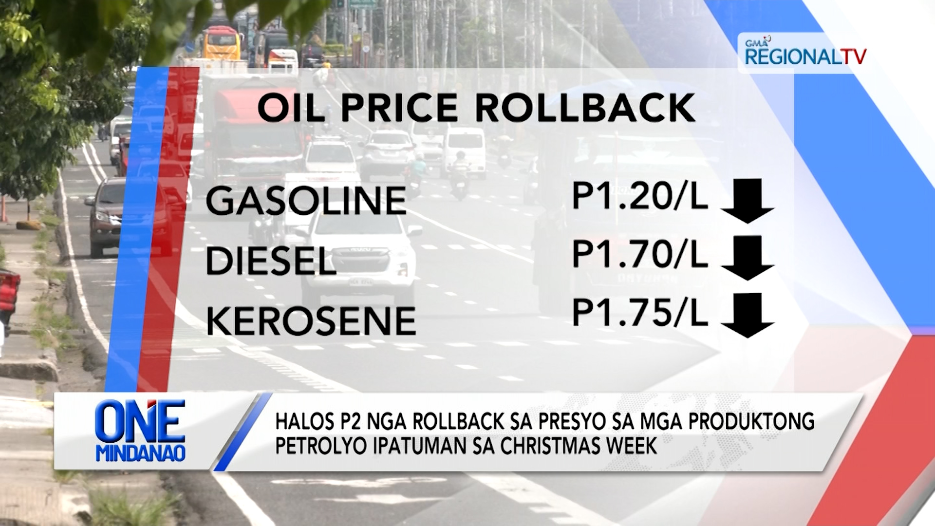 P2 nga rollback sa presyo sa mga produktong petrolyo ipatuman sa Christmas Week | One Mindanao