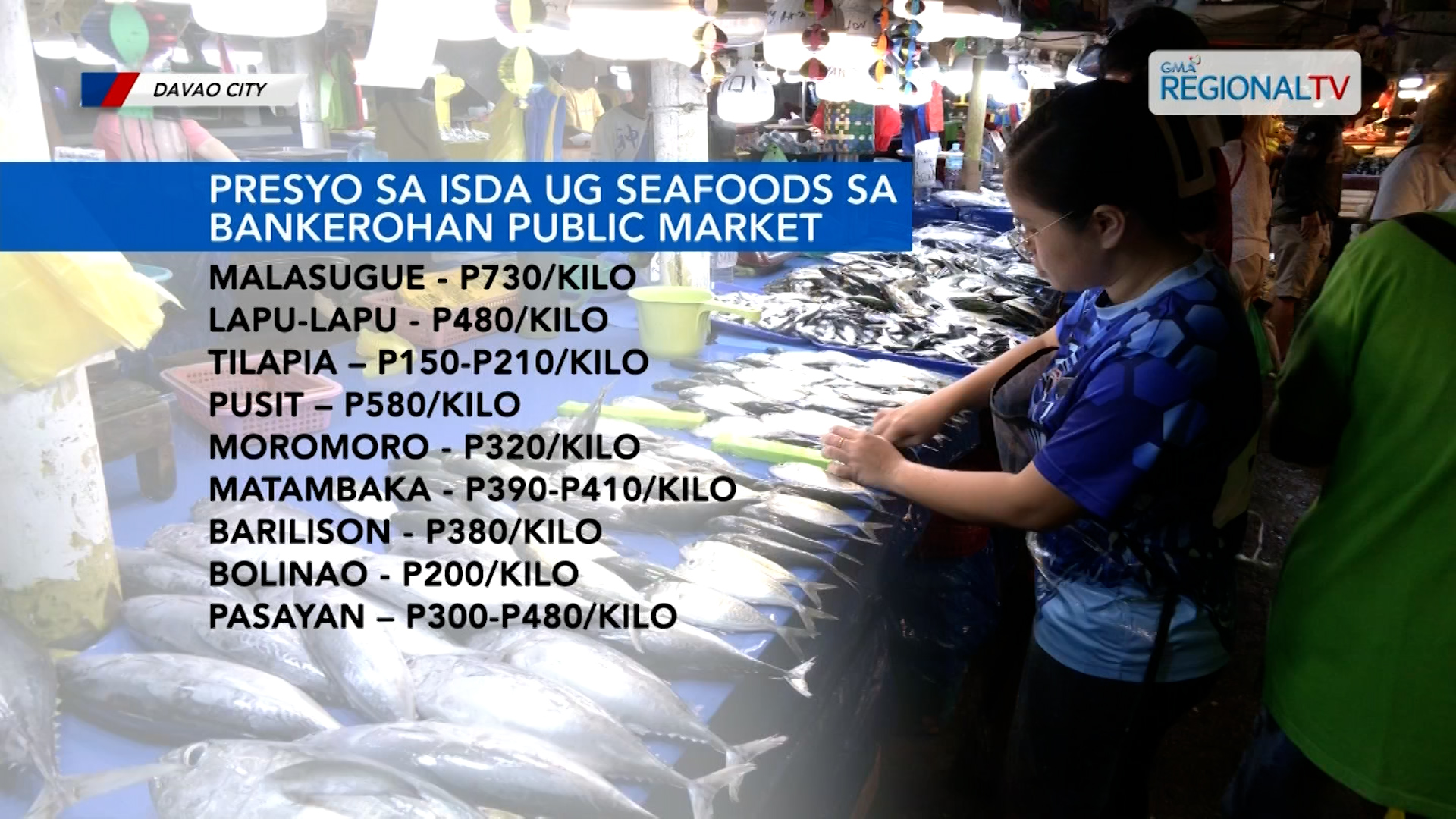 P100/kilo ang gisaka ug giubos sa presyo sa pipila ka isda ug seafoods | One Mindanao