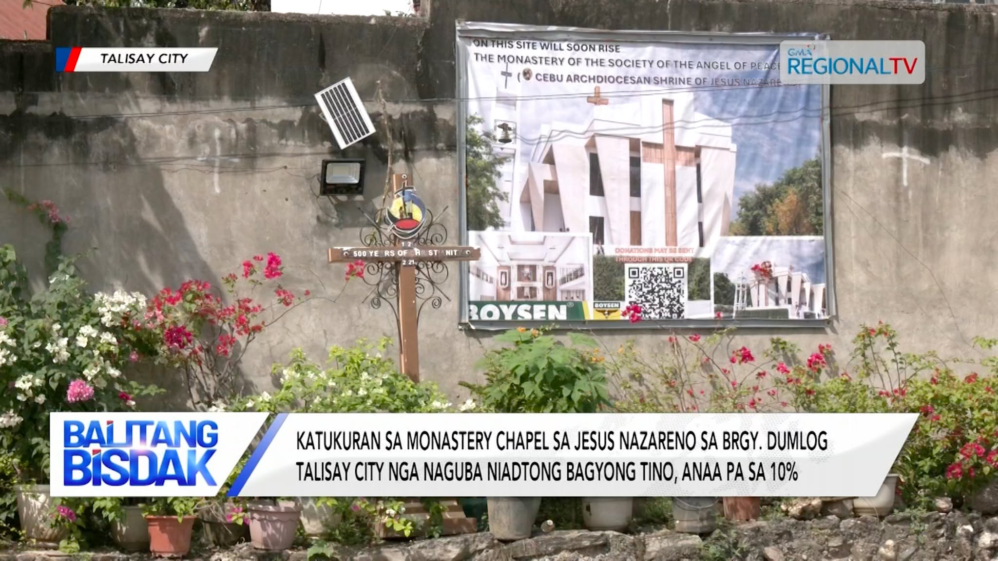 Katukuran sa Monastery Chapel sa Jesus Nazareno sa Talisay City, anaa pa sa 10% | Balitang Bisdak