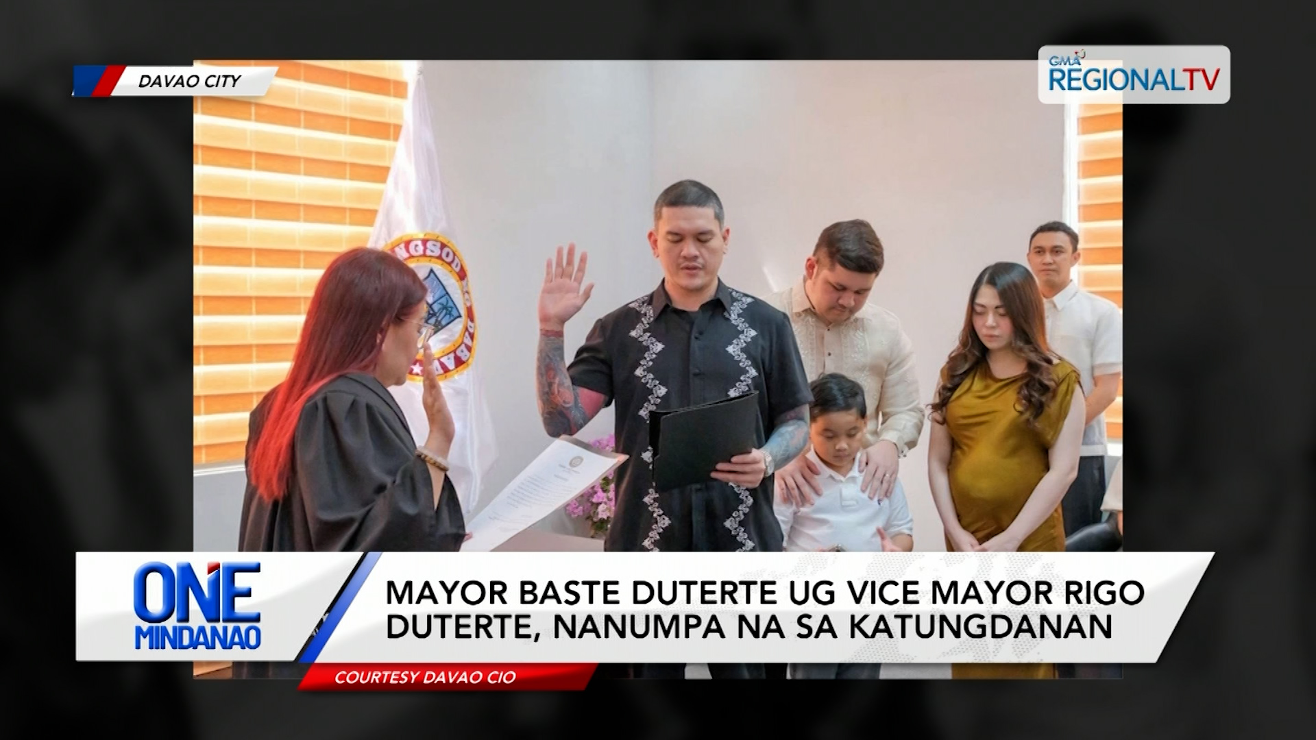 Mayor Baste Duterte ug Vice Mayor Rigo Duterte, nanumpa na | One Mindanao