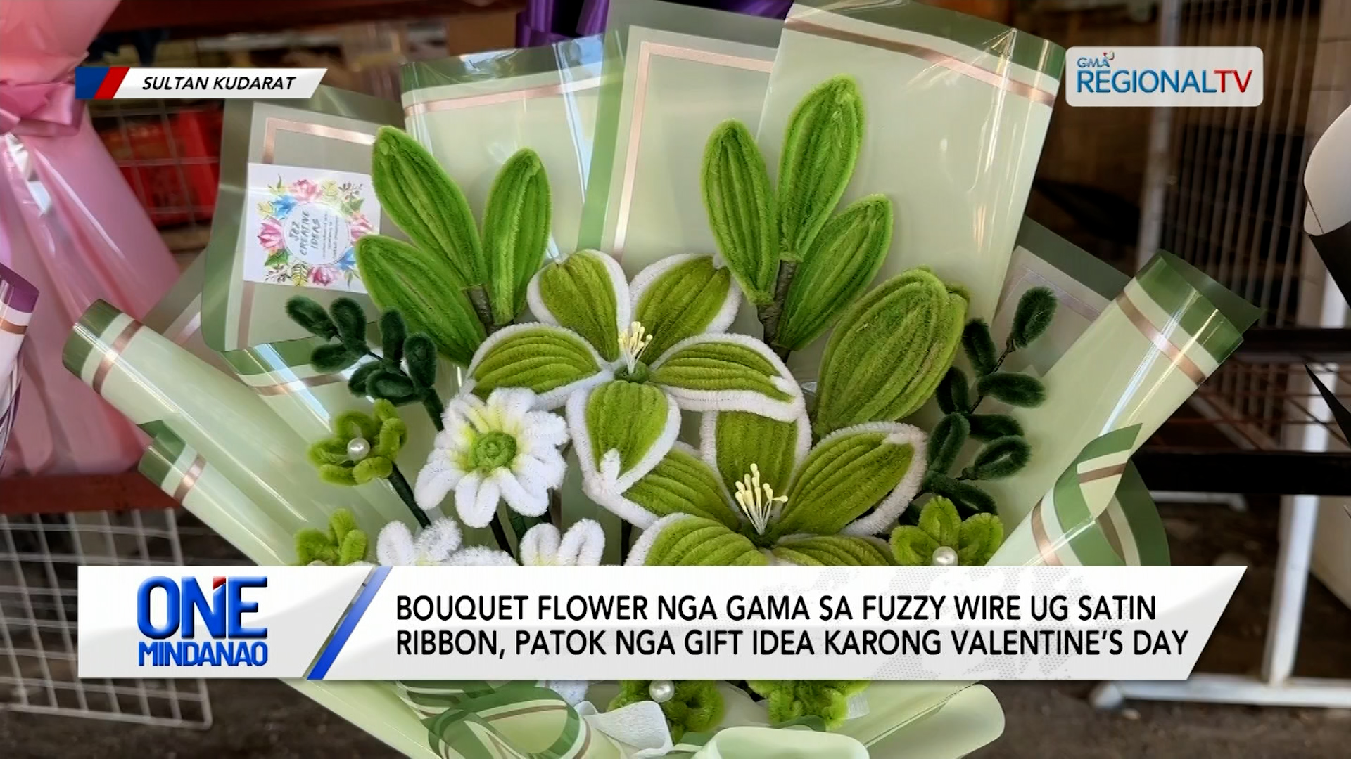 Bouquet flower nga gama sa fuzzy wire ug satin ribbon, patok nga gift idea | One Mindanao