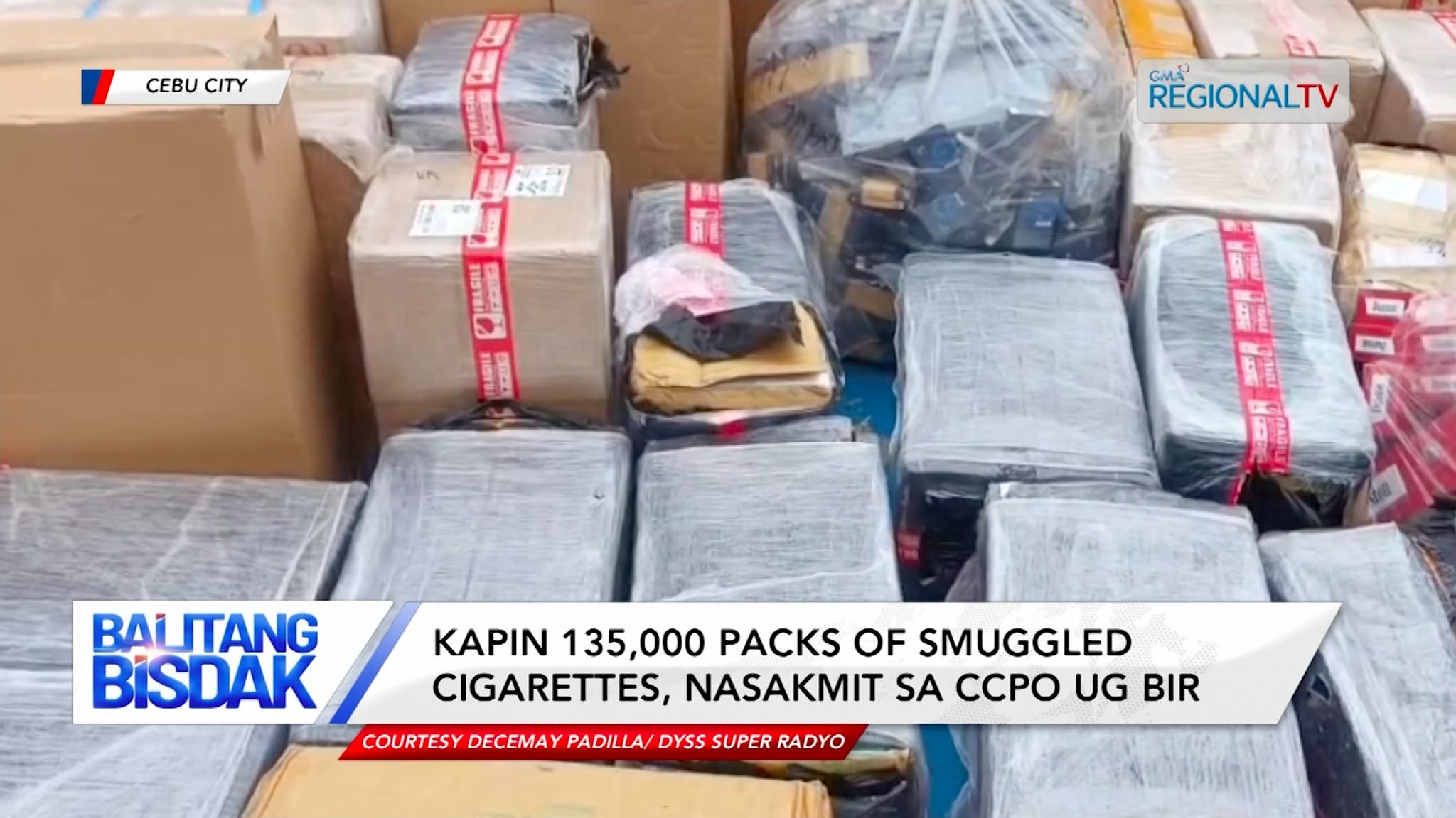 Kapin 135,000 packs sa Smuggled Cigarettes, Nasakmit sa CCPO ug BIR | Balitang Bisdak