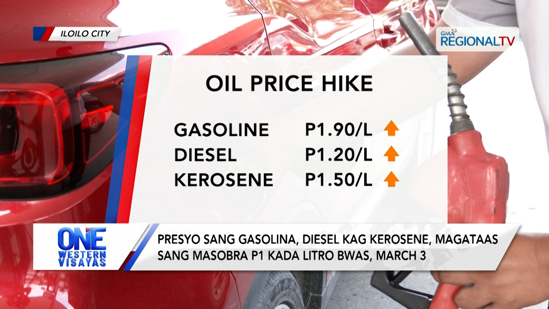 Saka sa presyo sang gatong, ipatuman bwas, March 3, 2026 | One Western Visayas