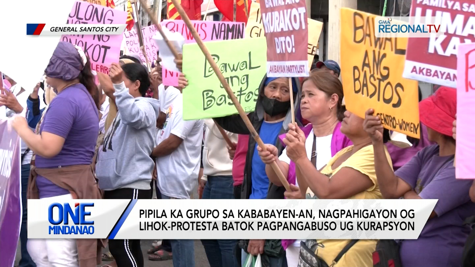 Pipila ka grupo sa kababayen-an, nagpahigayon og lihok-protesta | One Mindanao
