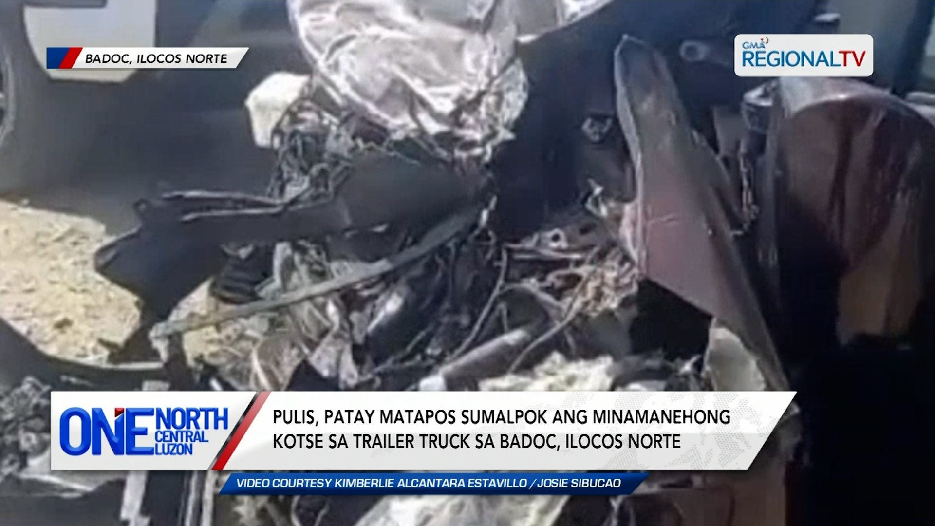Pulis, patay matapos sumalpok ang minamanehong kotse sa trailer truck | One North Central Luzon
